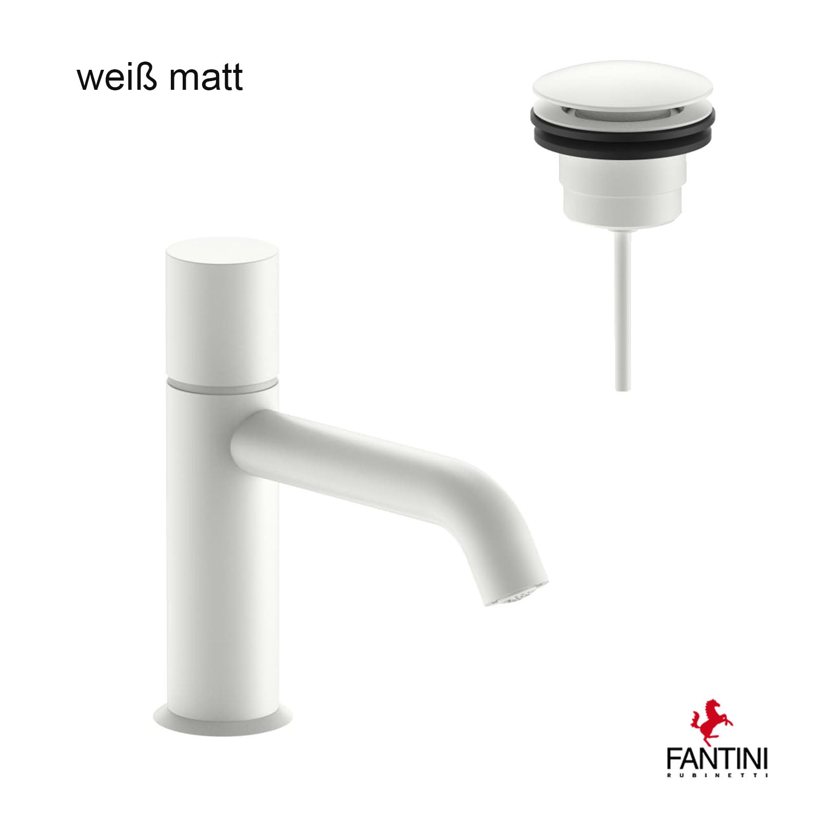 Basin mixer Fantini Nostromo 50 29 E904F matt white