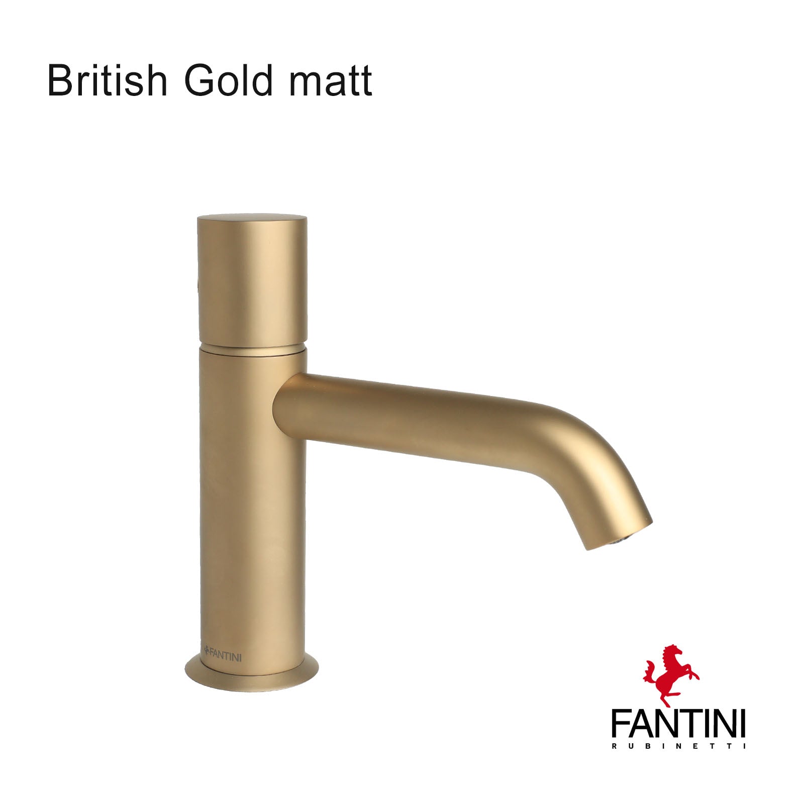 Basin mixer Fantini Nostromo 50 P6 E904WF British Gold matt PVD