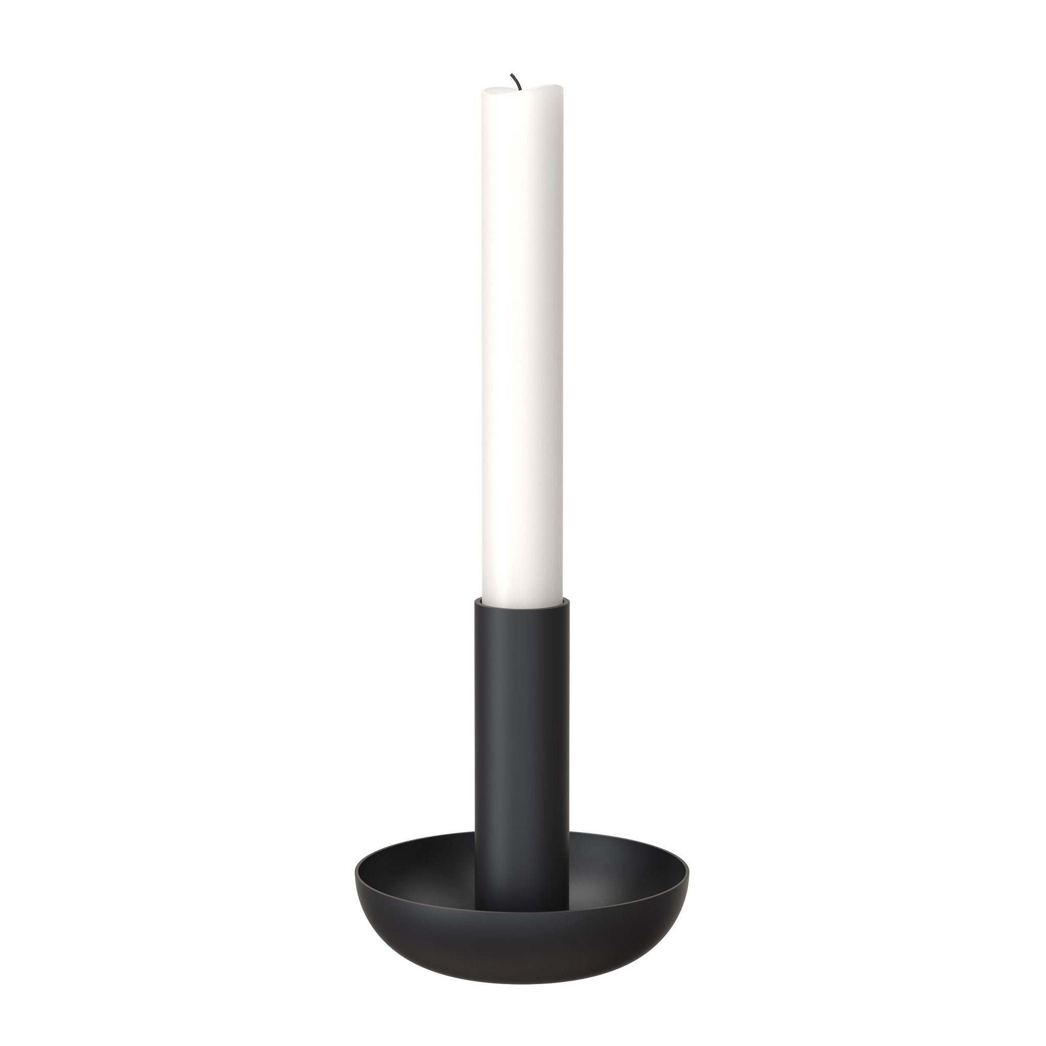 Moderner Kerzenhalter in Schwarz matt – minimalistisches Accessoire für Esstisch oder Wohnzimmer.