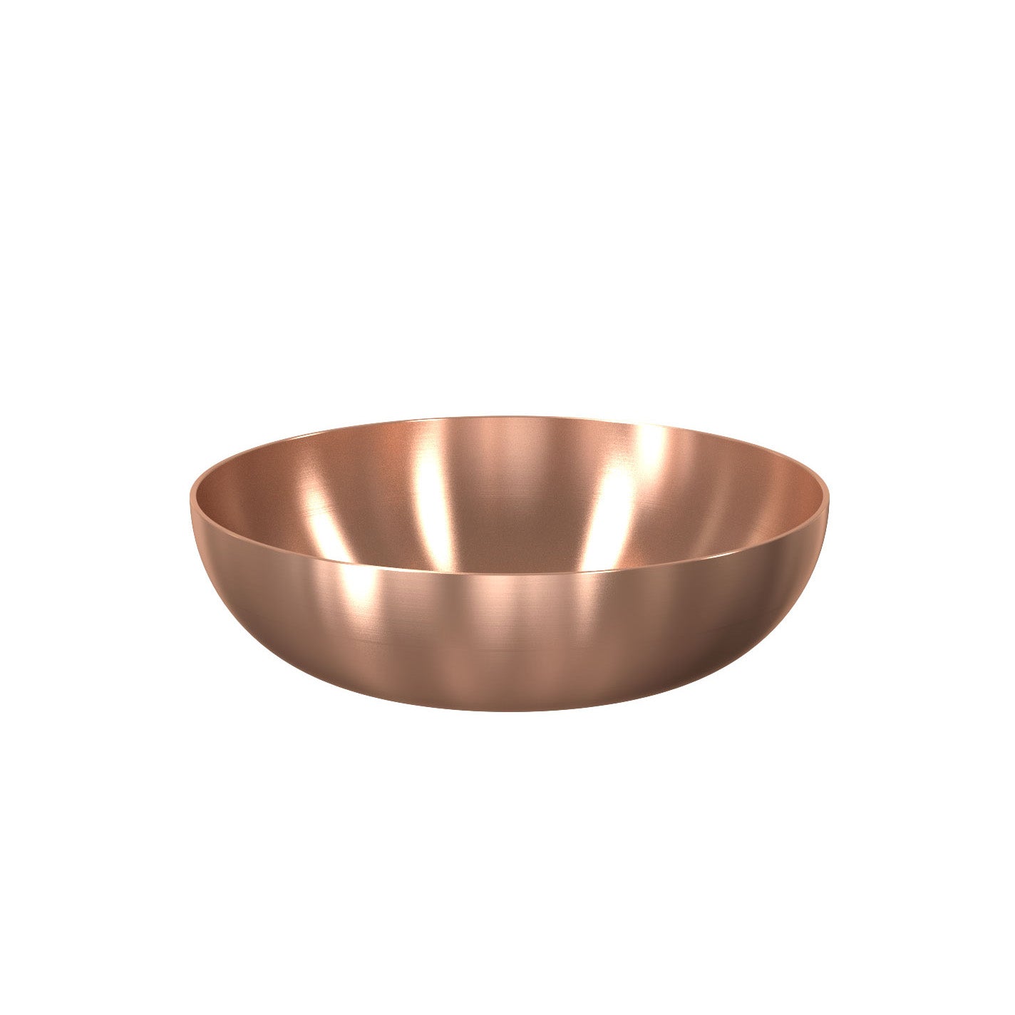 Stilvolle Schale in gebürstetem Kupfer – ideal für Kosmetik, Schmuck oder kleine Utensilien.