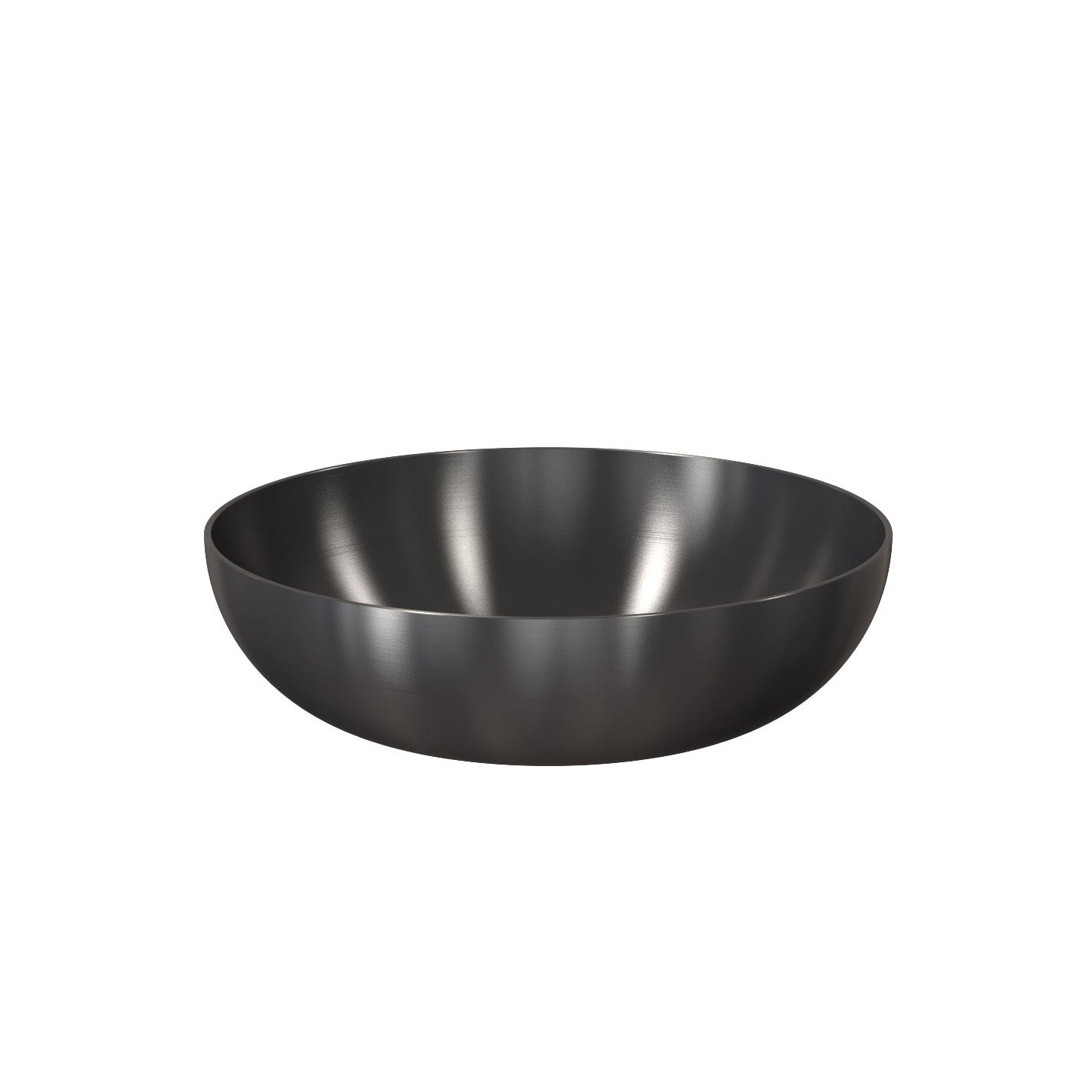 Edle Schale in gebürstetem Schwarz – minimalistisches Accessoire für Bad und Wohnraum.