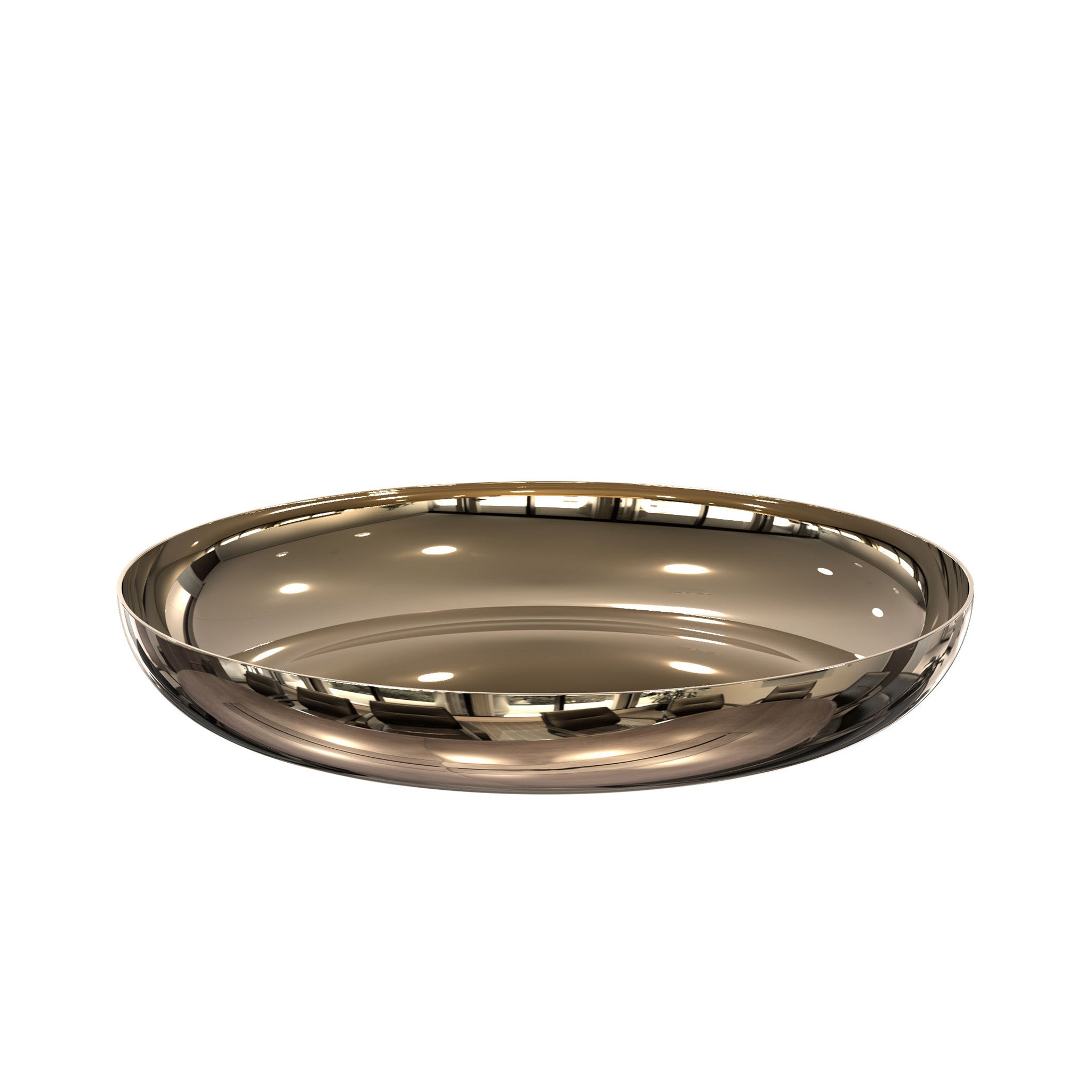 Luxuriöse Schale in poliertem Gold – edles Wohnaccessoire für Badezimmer und Wohnräume.