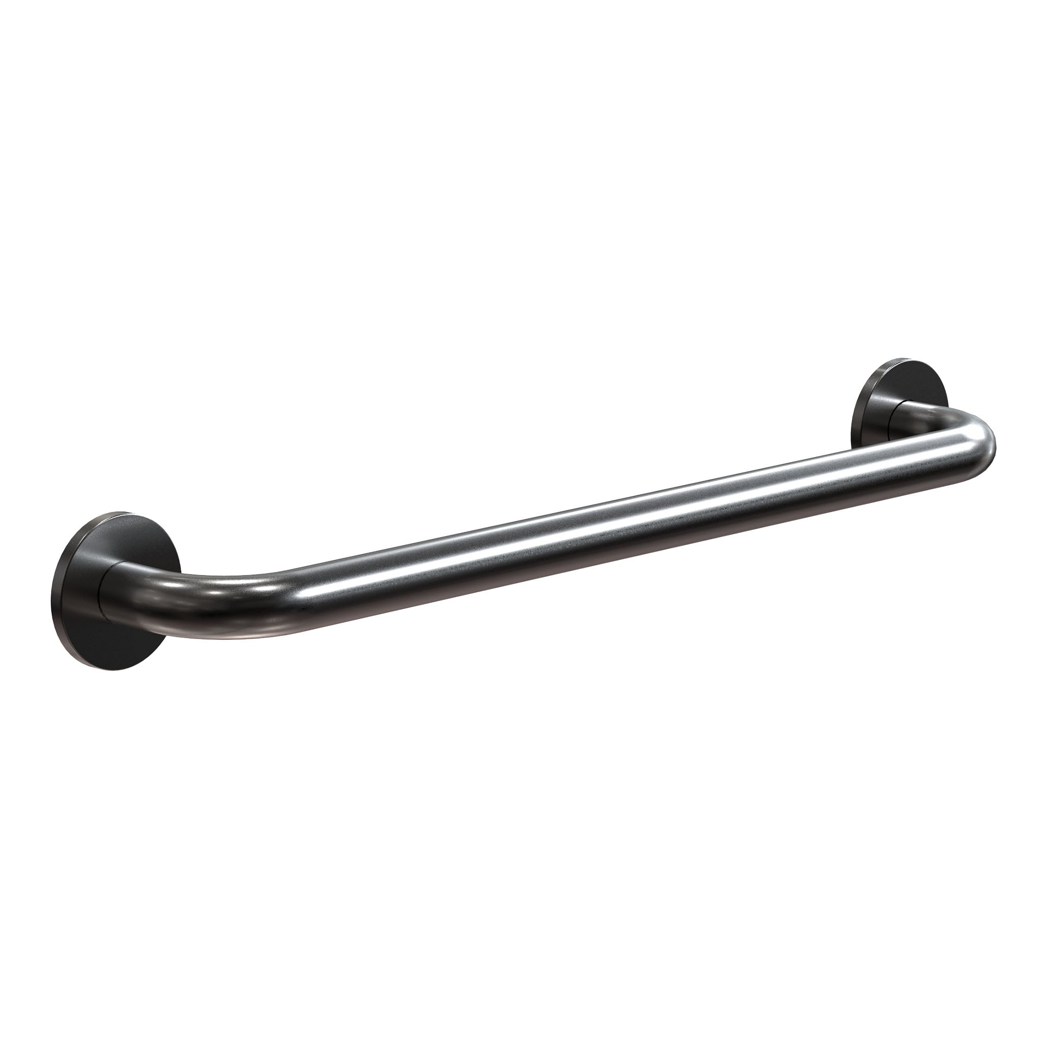 Rutschfester Haltegriff in Schwarz gebürstet – 60 cm Wandgriff für modernes, sicheres Badambiente