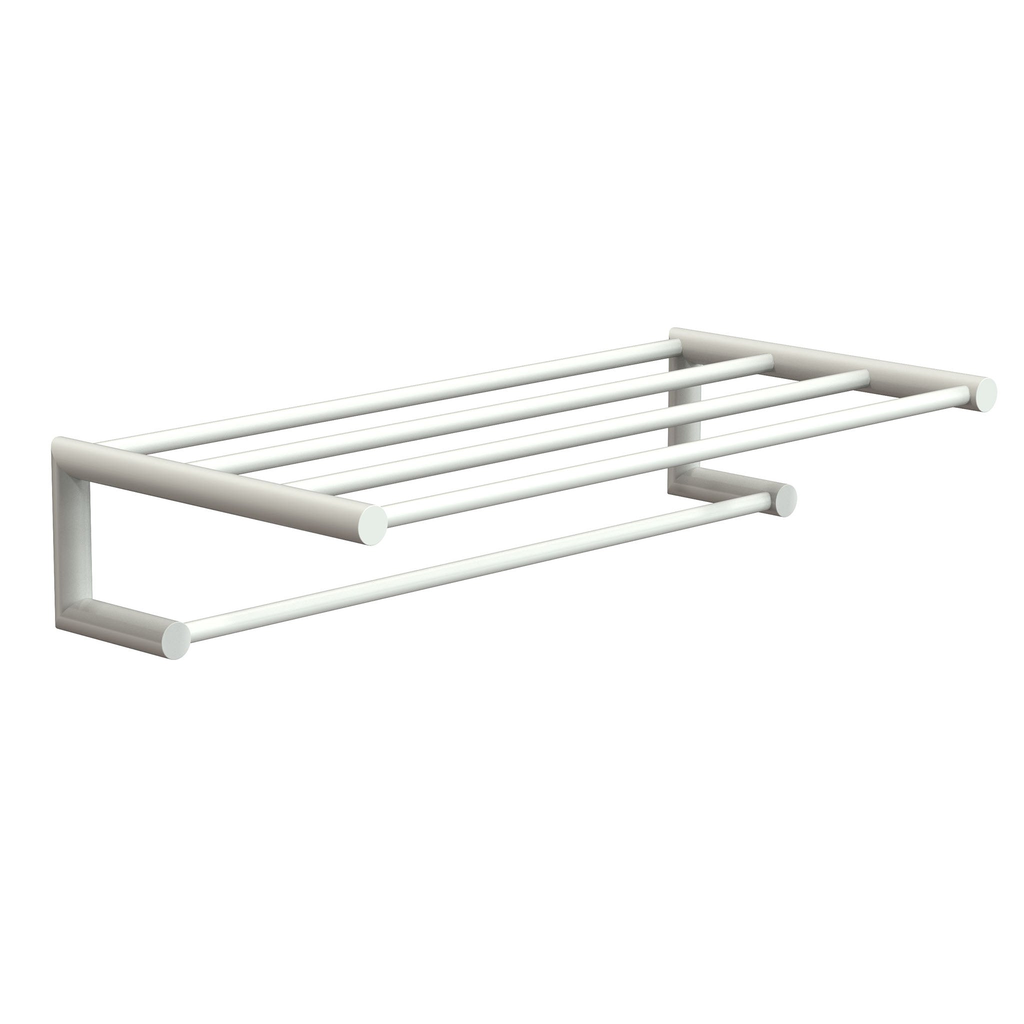 Minimalistisches Badregal von Frost – Modell 1936 aus gebürstetem Edelstahl, ideal als Wand-Handtuchhalter im skandinavischen Stil – jetzt bei dasfeinebad