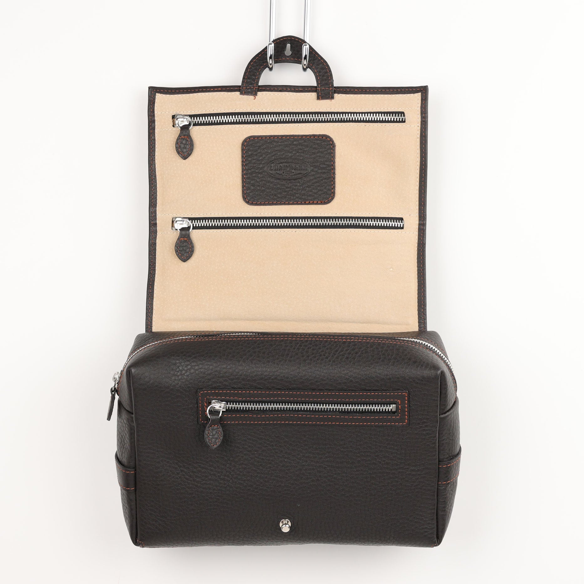 Trousse de toilette roulante - brun foncé