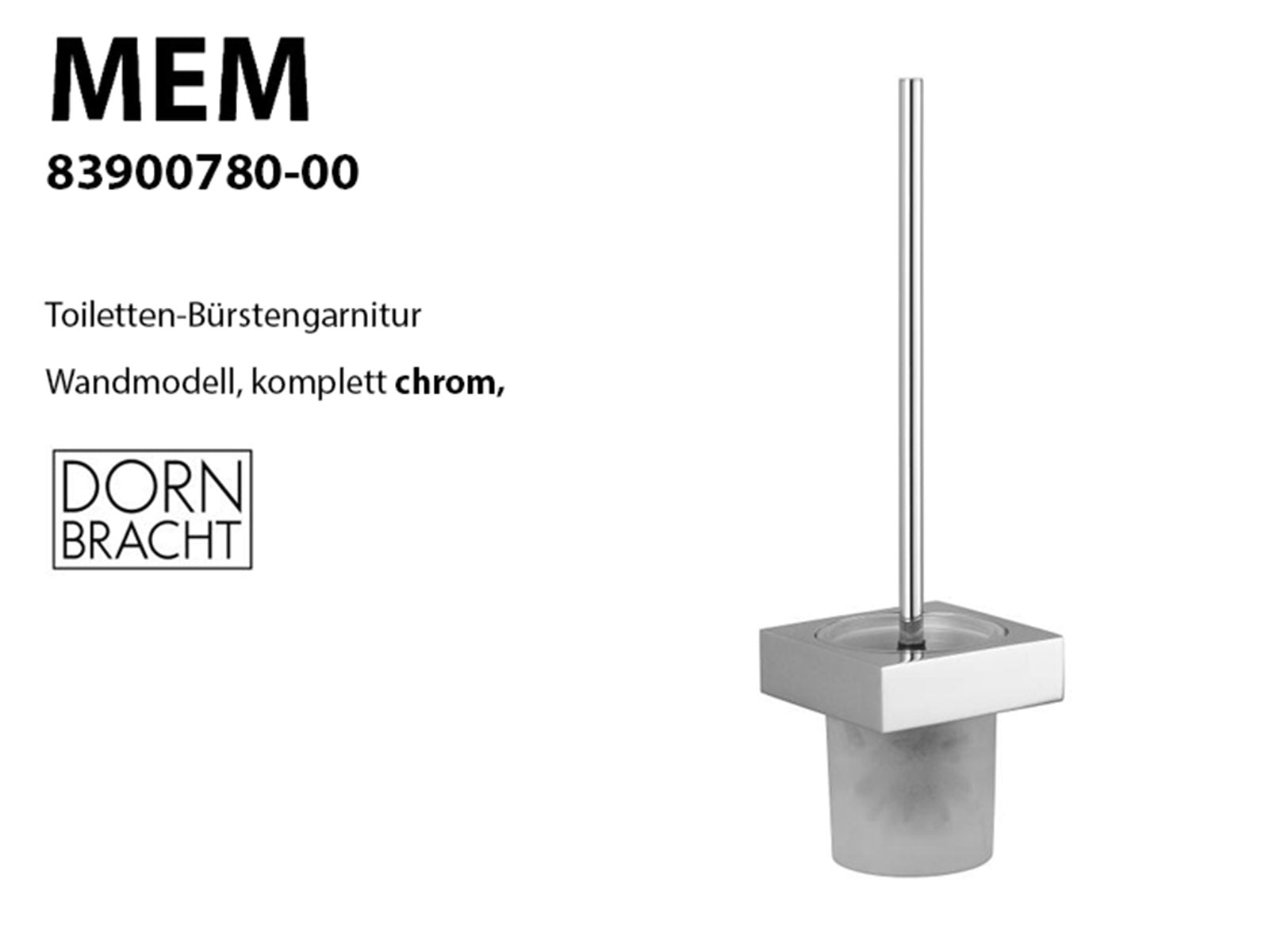 Dornbracht, MEM-83900780-00-Toiletten-Bürstengarnitur, Wandmodell, chrom