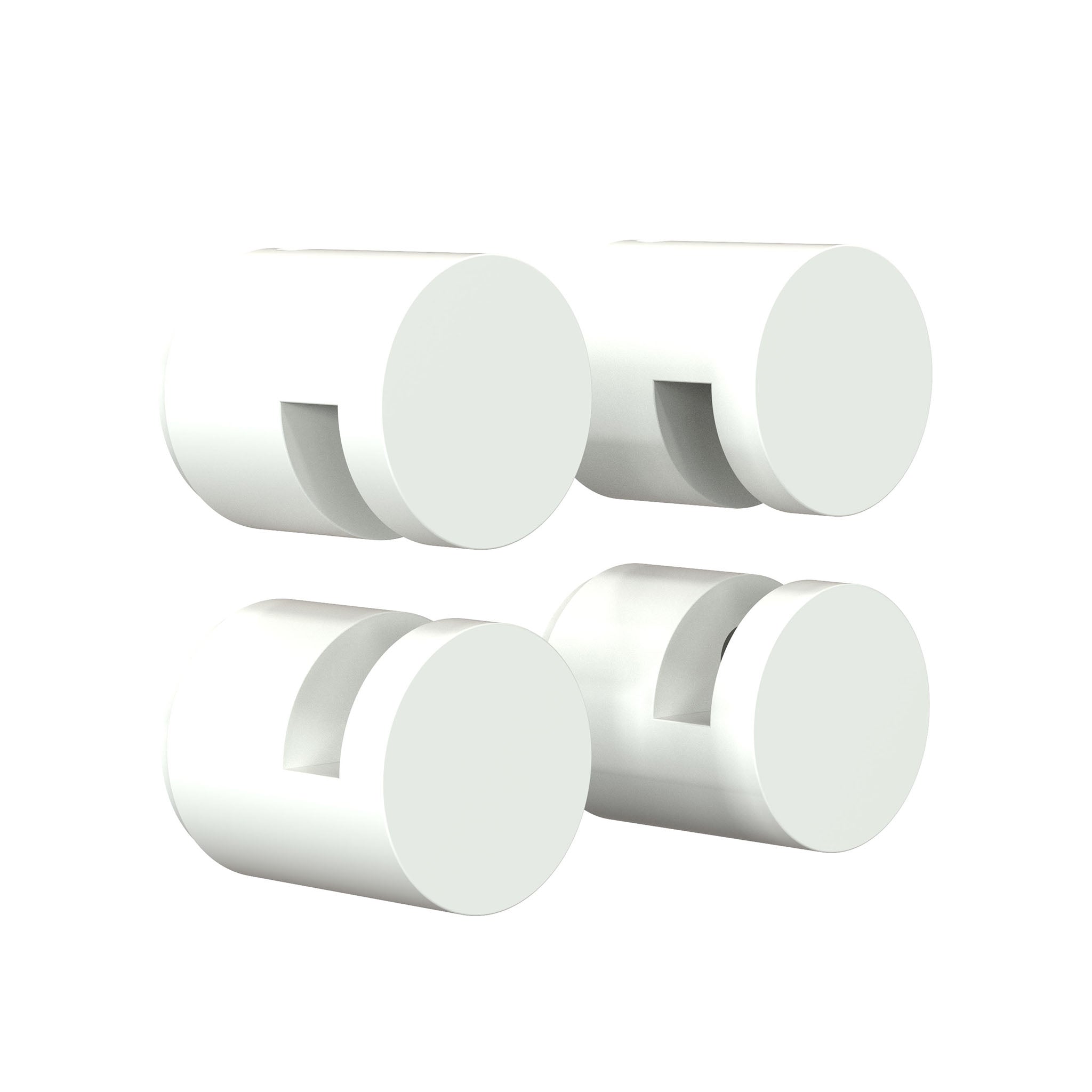 Moderner Spiegelträger in Weiß matt aus Edelstahl von Frost Denmark – für leichte Spiegel mit 3–6 mm Glasstärke, Nova2-Kollektion