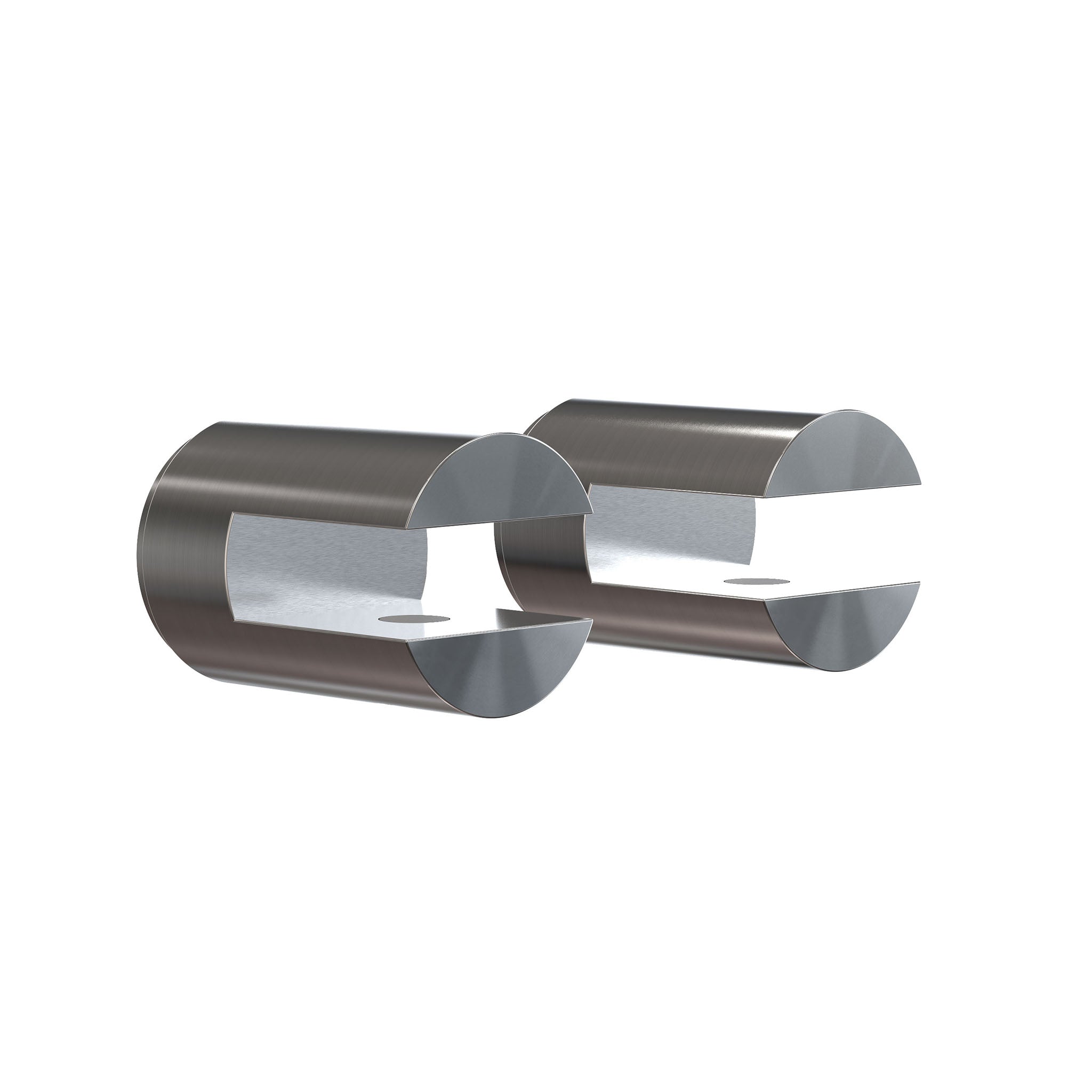 Minimalistischer Regalhalter aus gebürstetem Edelstahl von Frost Denmark – Wandhalter für Glasregale mit 6–10 mm Stärke aus der Nova2-Serie