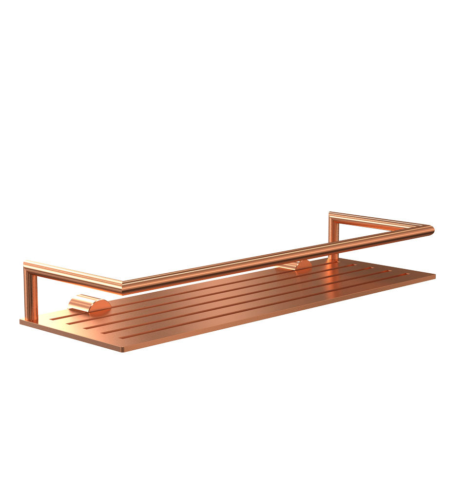 Shower shelf 36cm - brushed copper