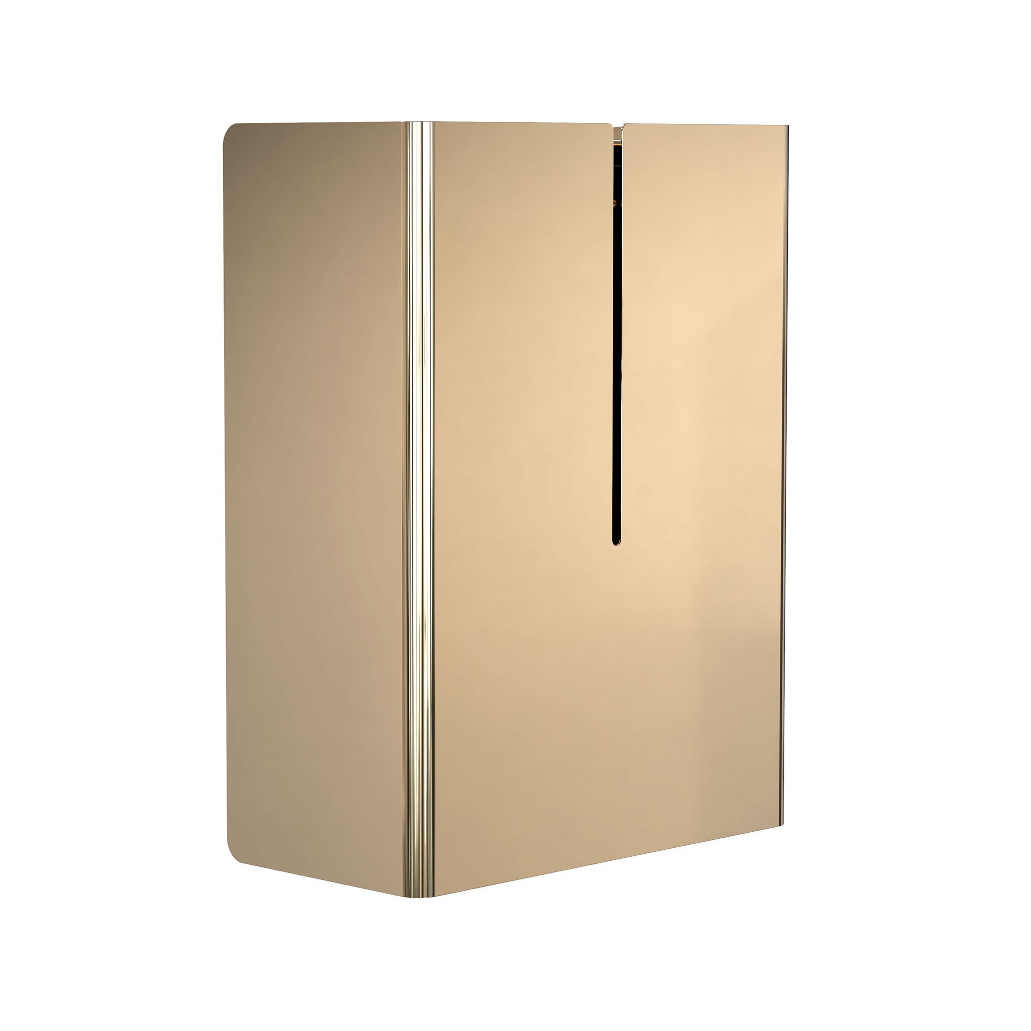 Design-Papierkorb 1945 in Gold poliert von Frost Denmark – luxuriöser Wandmülleimer mit exklusivem Charakter