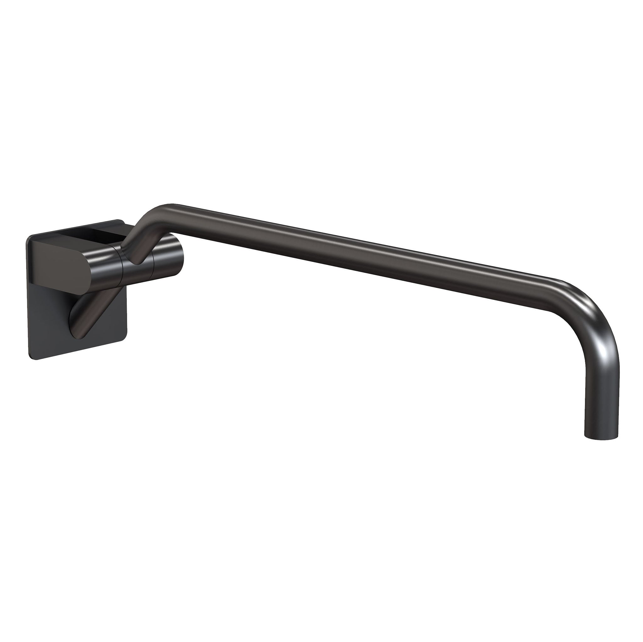 Schwarz gebürsteter Wandstützgriff 1961 von Frost Denmark – elegante und sichere Lösung für barrierefreies Design im Bad.