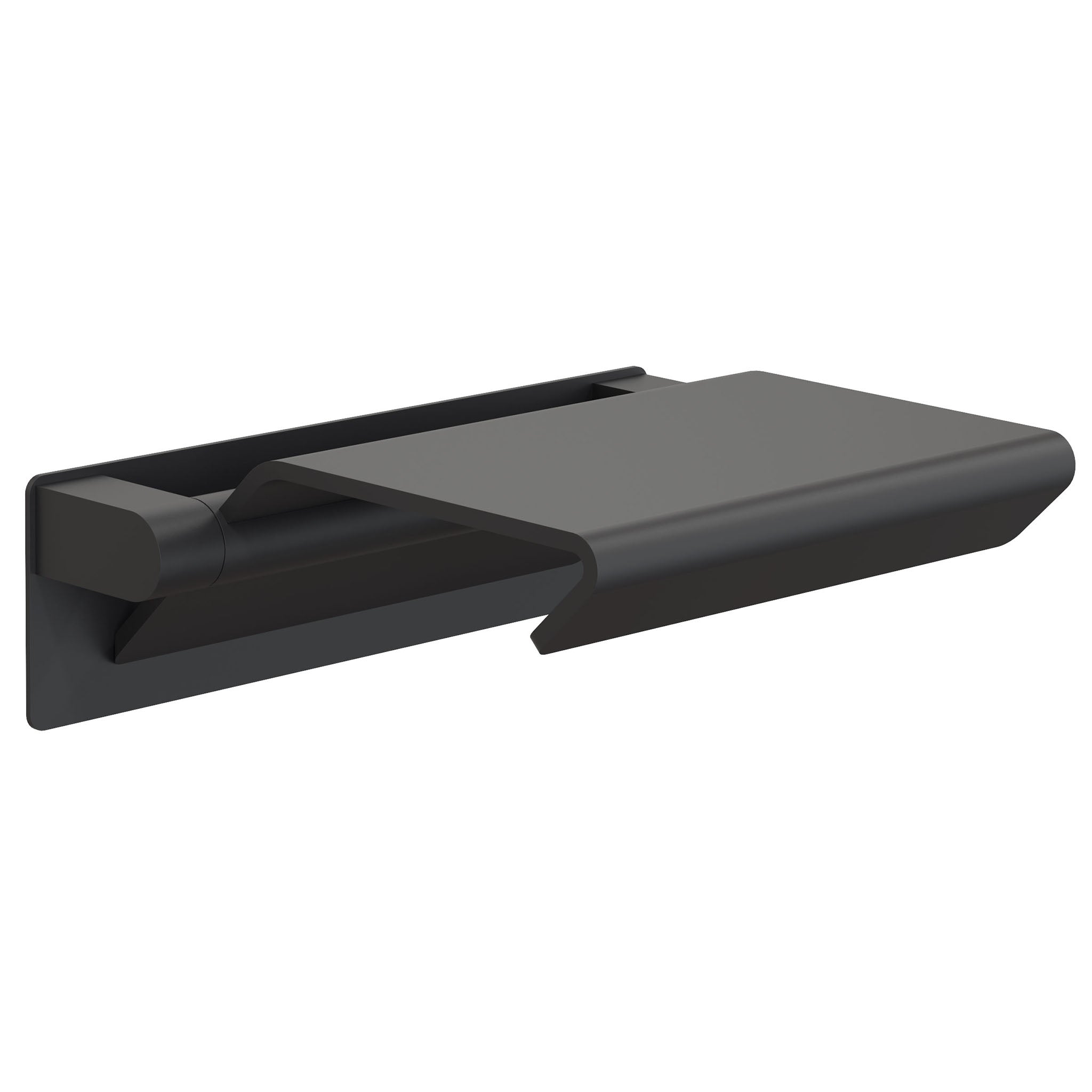 Design-Klappsitz 1963 in Schwarz matt von Frost Denmark – robuster, klappbarer Sitz für barrierefreie Duschen mit elegantem Kontrast.