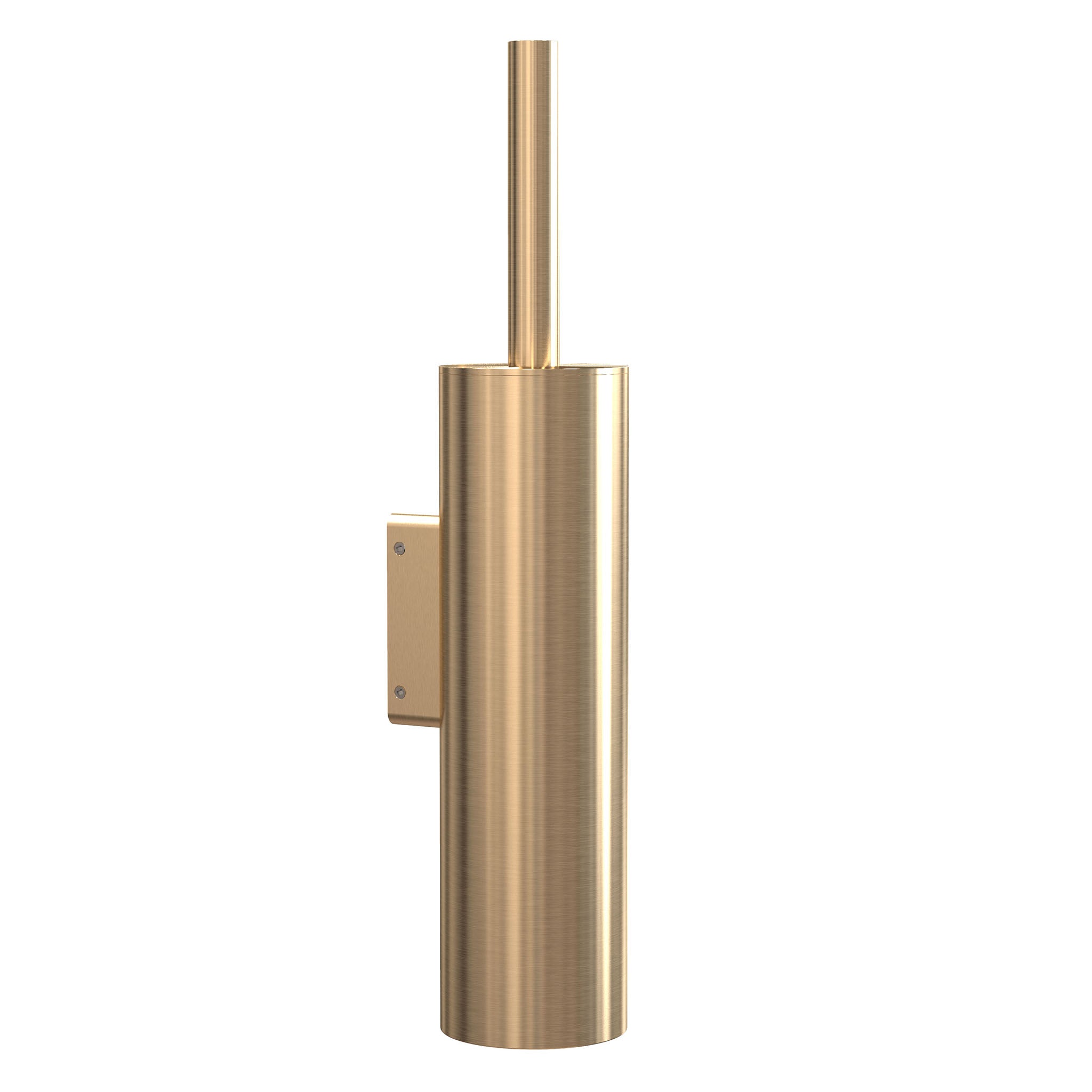 WC-Bürste zur Wandmontage in gebürstetem Gold – Designmodell 1971 von Frost Denmark
