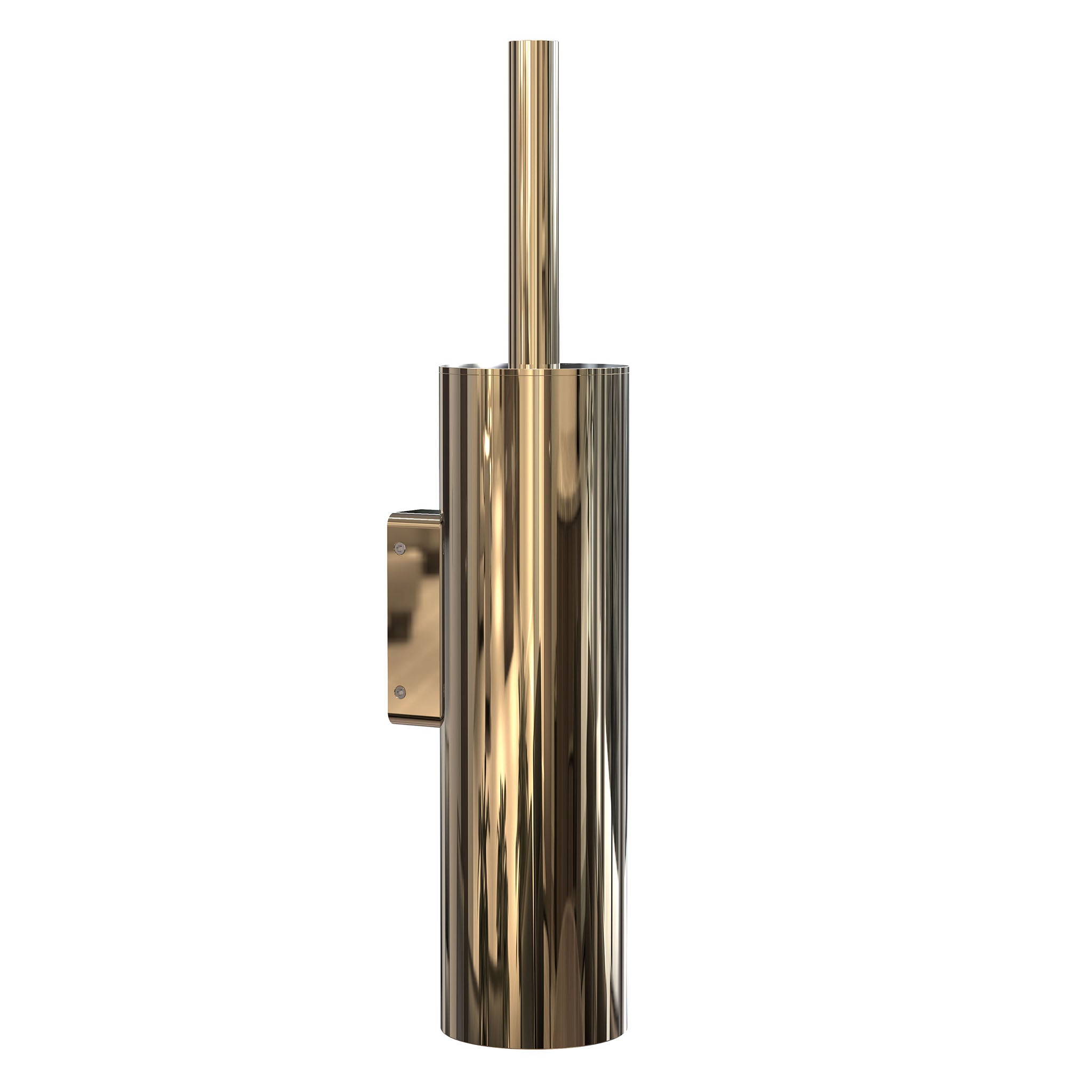 Elegante Toilettenbürste 1971 in Gold poliert – luxuriöse Wandlösung von Frost Denmark