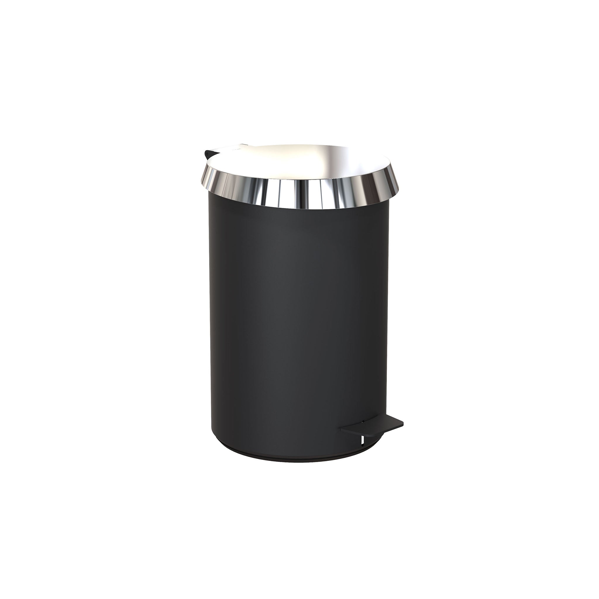 Frost Denmark Pedaleimer 10 L mit poliertem Edelstahl und schwarzem Gehäuse – elegant & hygienisch