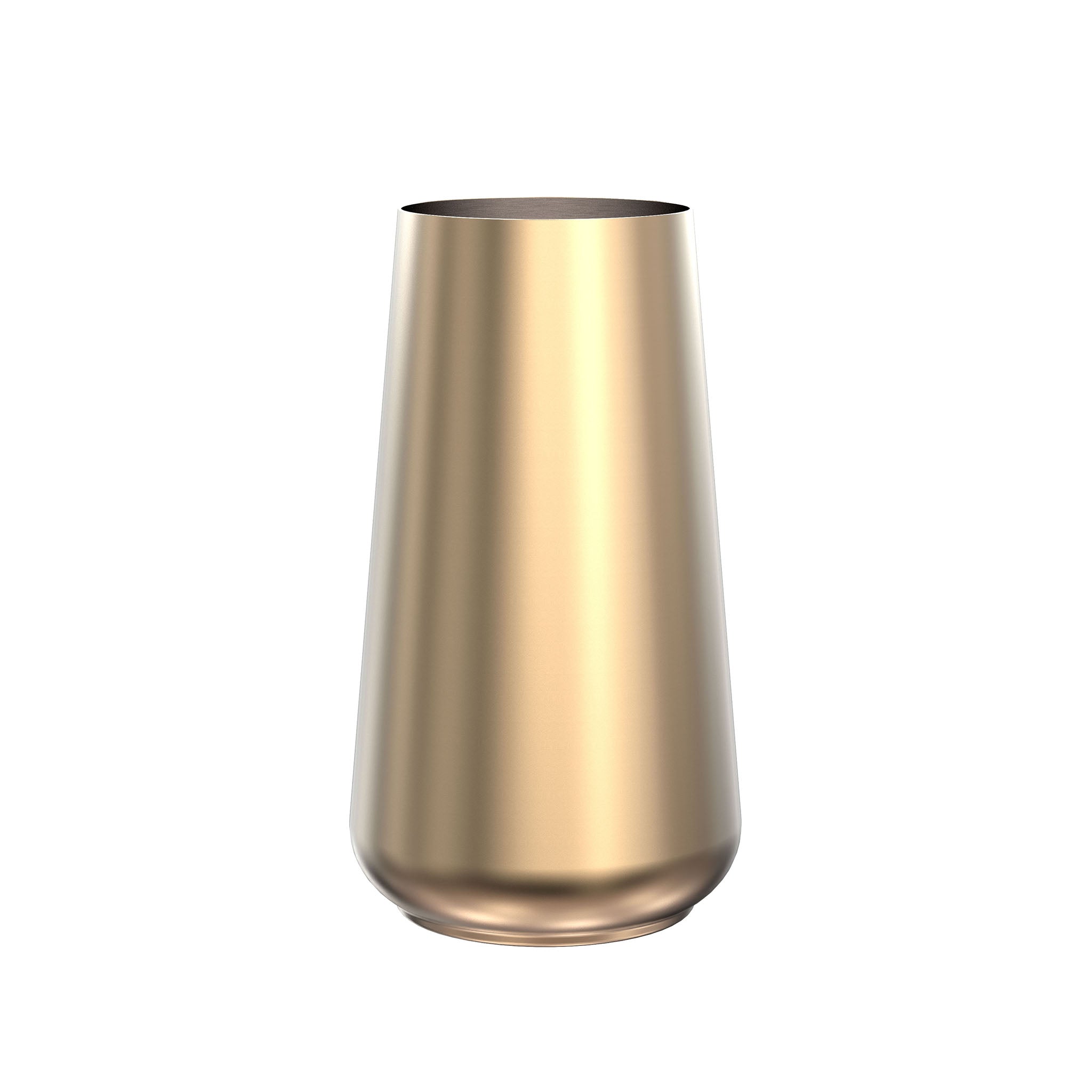Designvase Rondo von Frost Denmark in gebürstetem Gold – edel, warm und ideal für moderne Räume.