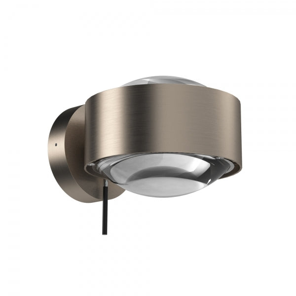 Nickel matt PUK Maxx Wall Plus Designerlampe, bietet verstellbaren Lichtkegel und dimmbares LED-Licht für individuelle Beleuchtung.