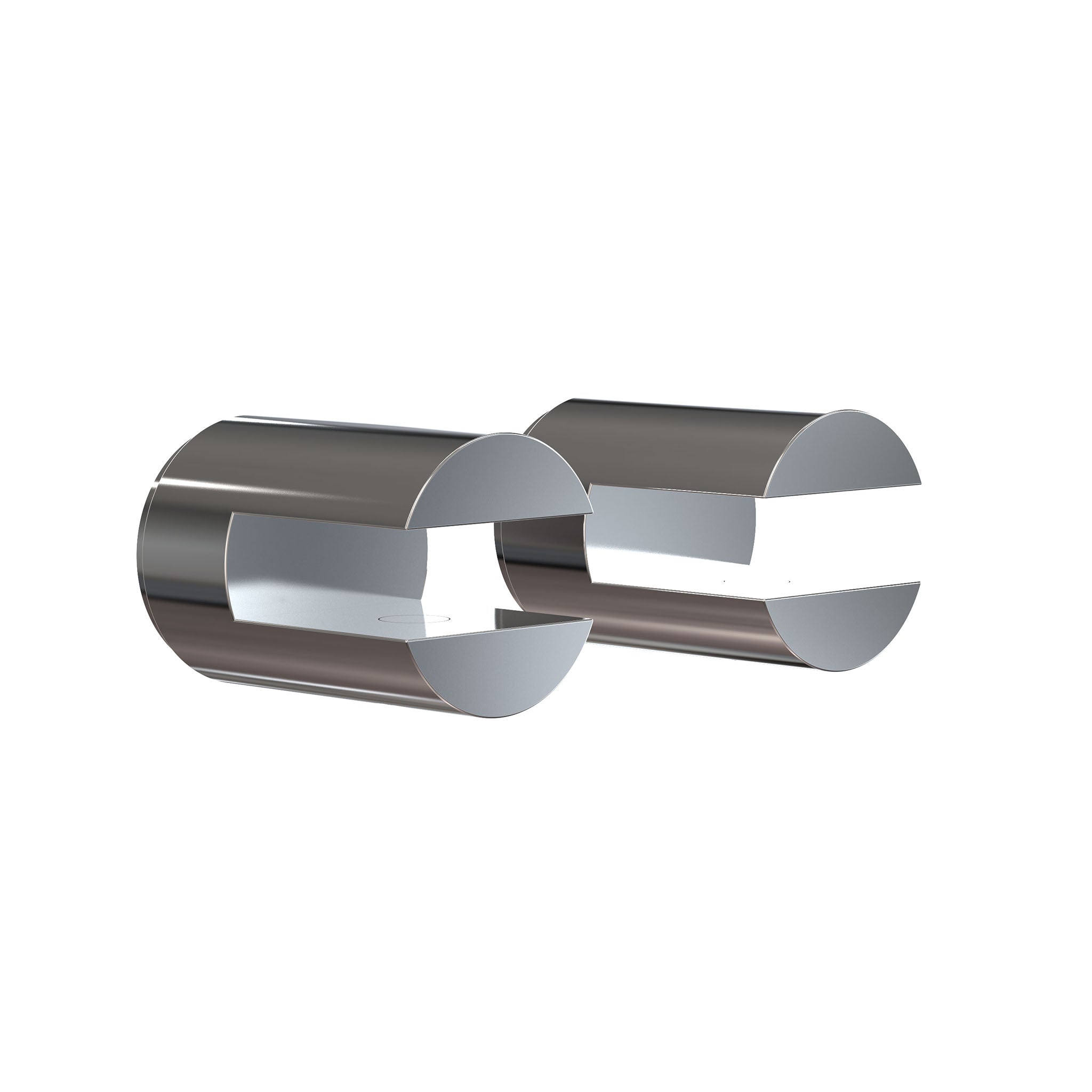 Glänzender Regalhalter von Frost Denmark aus Edelstahl, Oberfläche in Chrom – passend für Glasböden von 6–10 mm, Teil der Nova2-Kollektion