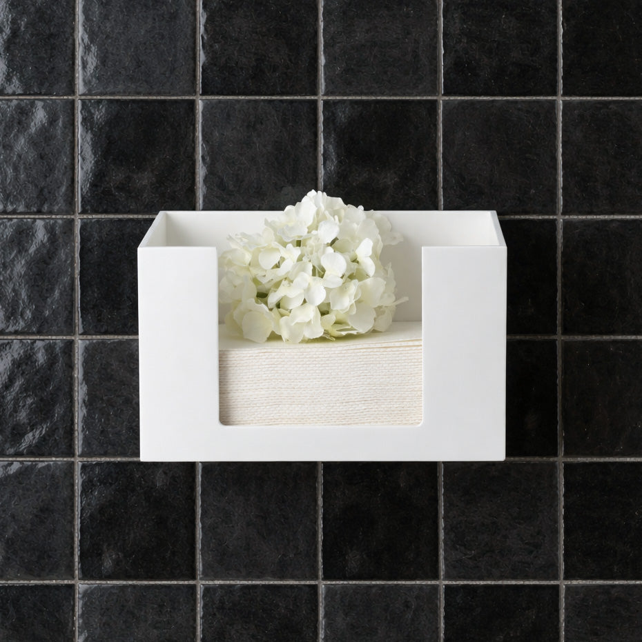 Distributeur de papier essuie-mains Modèle mural Corian® Blanc mat