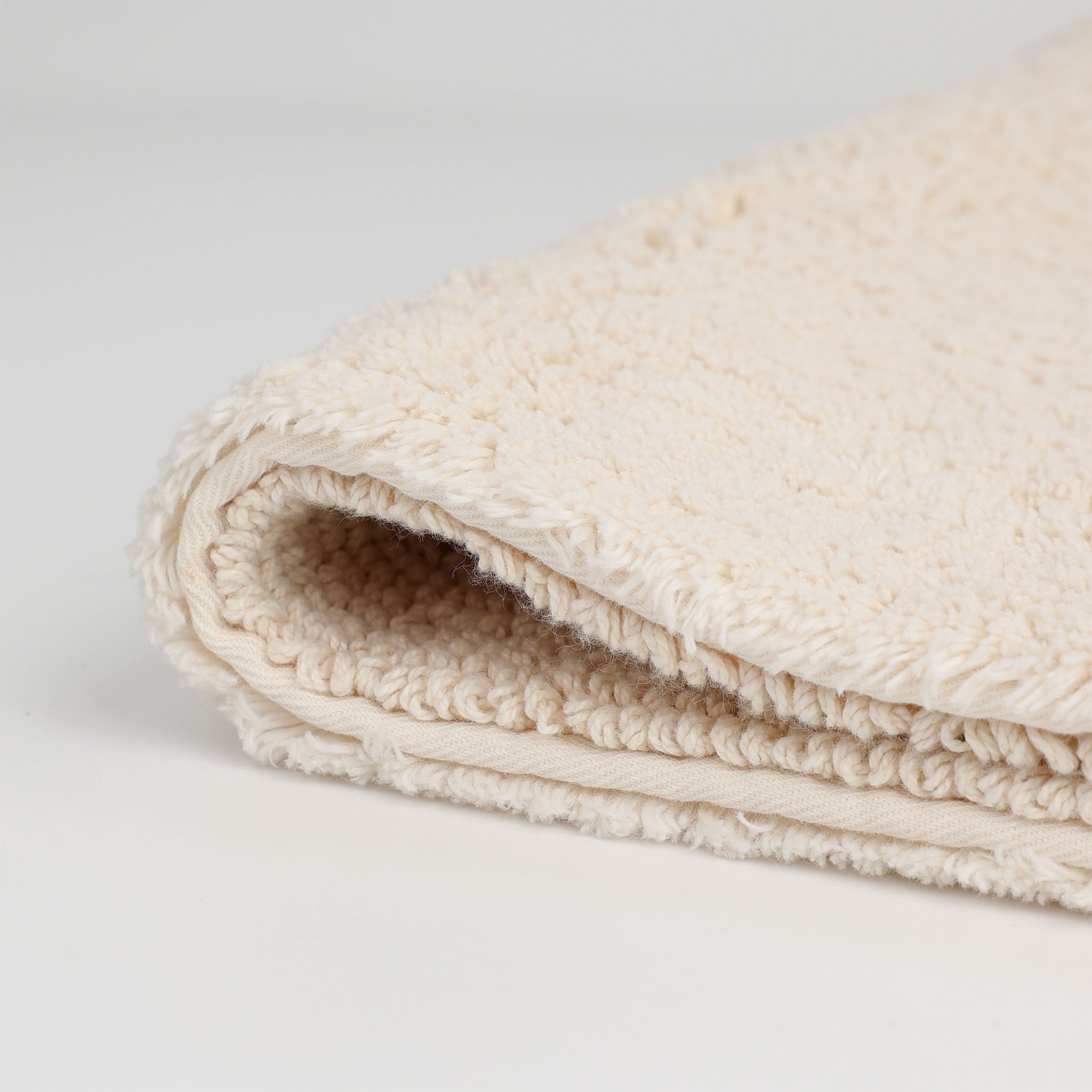 Weicher Badteppich in Natur Jasmin-Rhomtuft Serie Pur-Reine Baumwolle-beidseitig verwendbar-langlebige Qualität-home spa