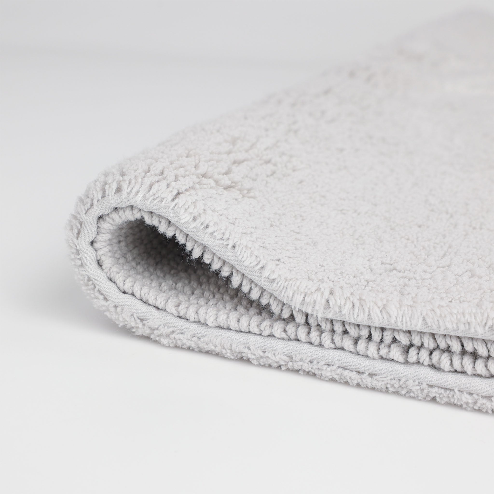 Weicher Badteppich in Perlgrau-Rhomtuft Pur-Reine Baumwolle-beidseitig verwendbar-langlebige Qualität-home spa