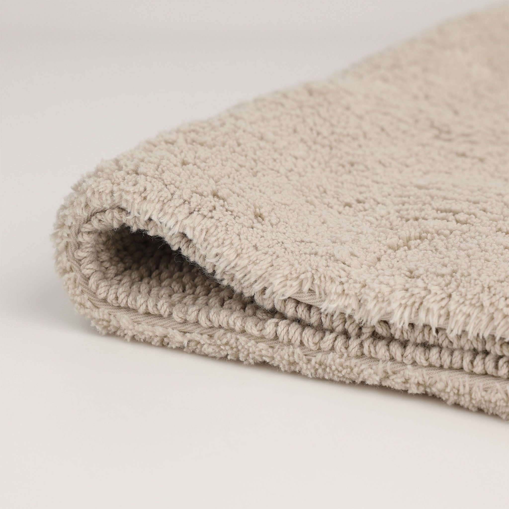 Weicher Badteppich in Stone-Rhomtuft Pur-Reine Baumwolle-beidseitig verwendbar-langlebige Qualität-Home Spa