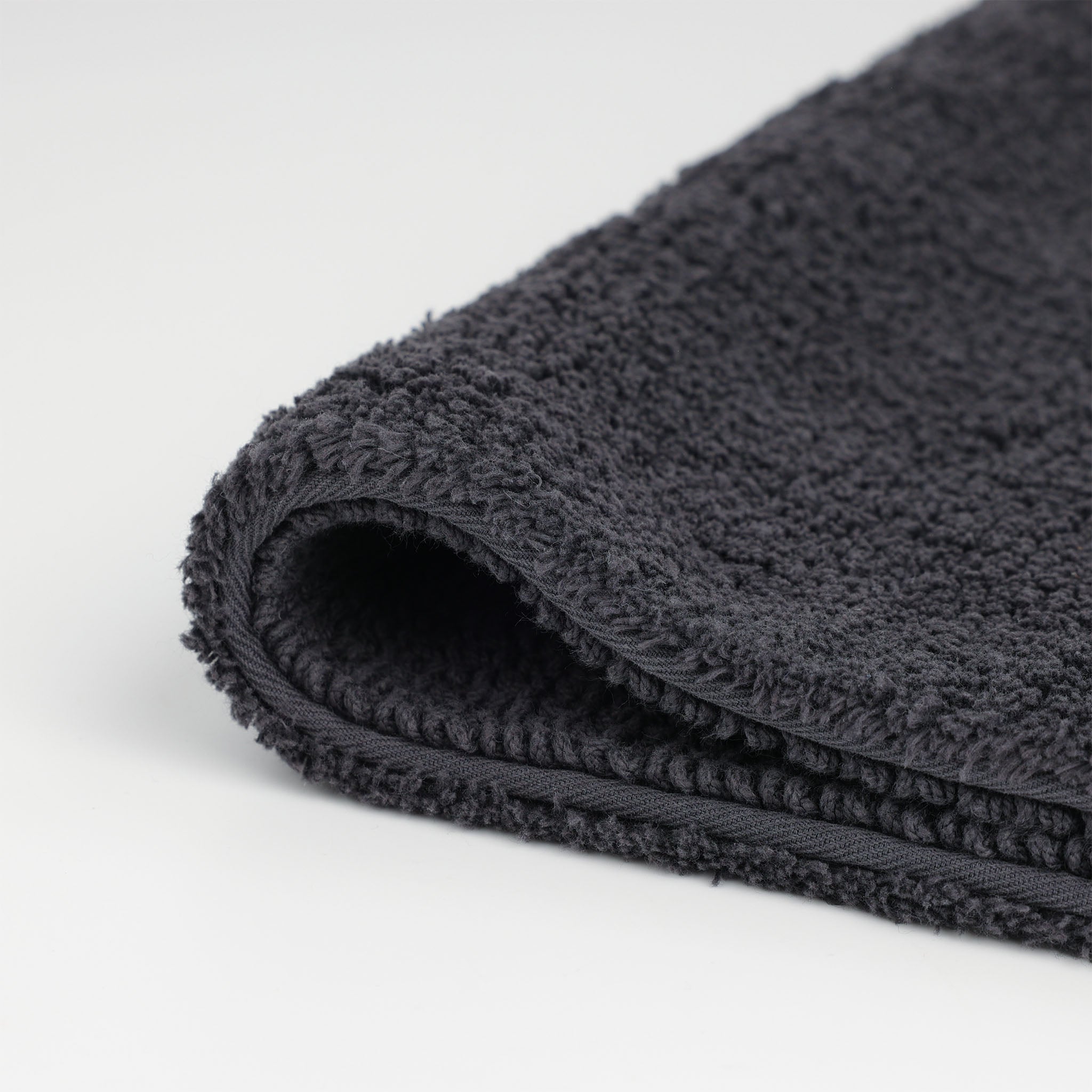 Hochwertiger Badteppich von Rhomtuft–Serie Pur–Farbe Zinn-zweiseitig verwendbar–weich, saugfähig & langlebig–aus 100 % Baumwolle–perfekt für jedes Badezimmer