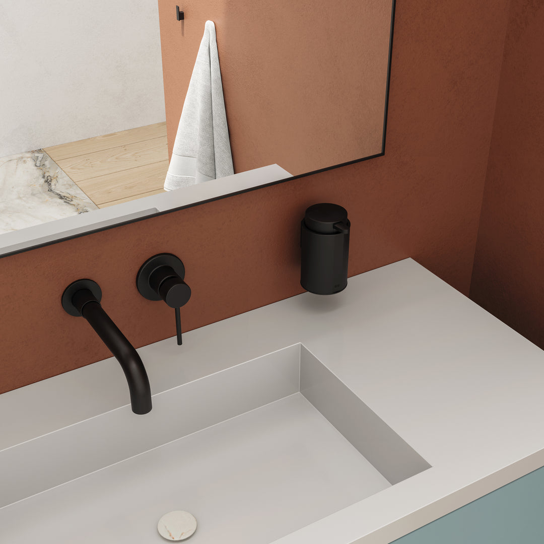 Unidrain Reframe wall soap dispenser - brushed black