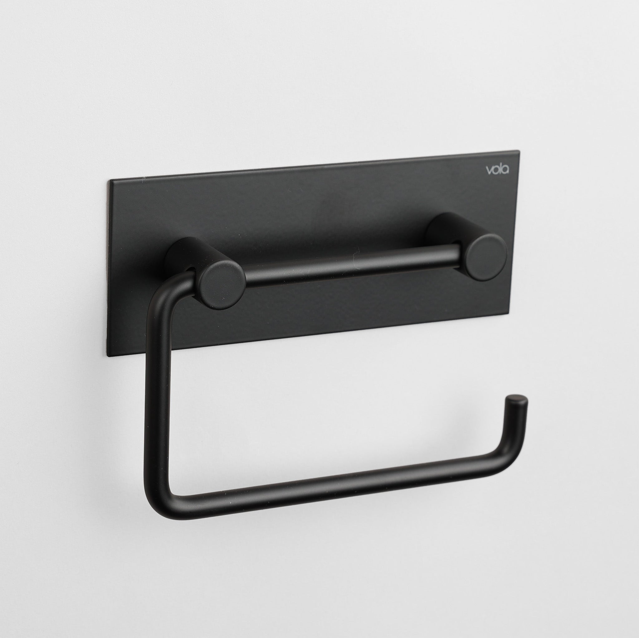 Vola Toilettenpapierhalter in Schwarz matt – modernes Badaccessoire, Artikelnummer T12-27