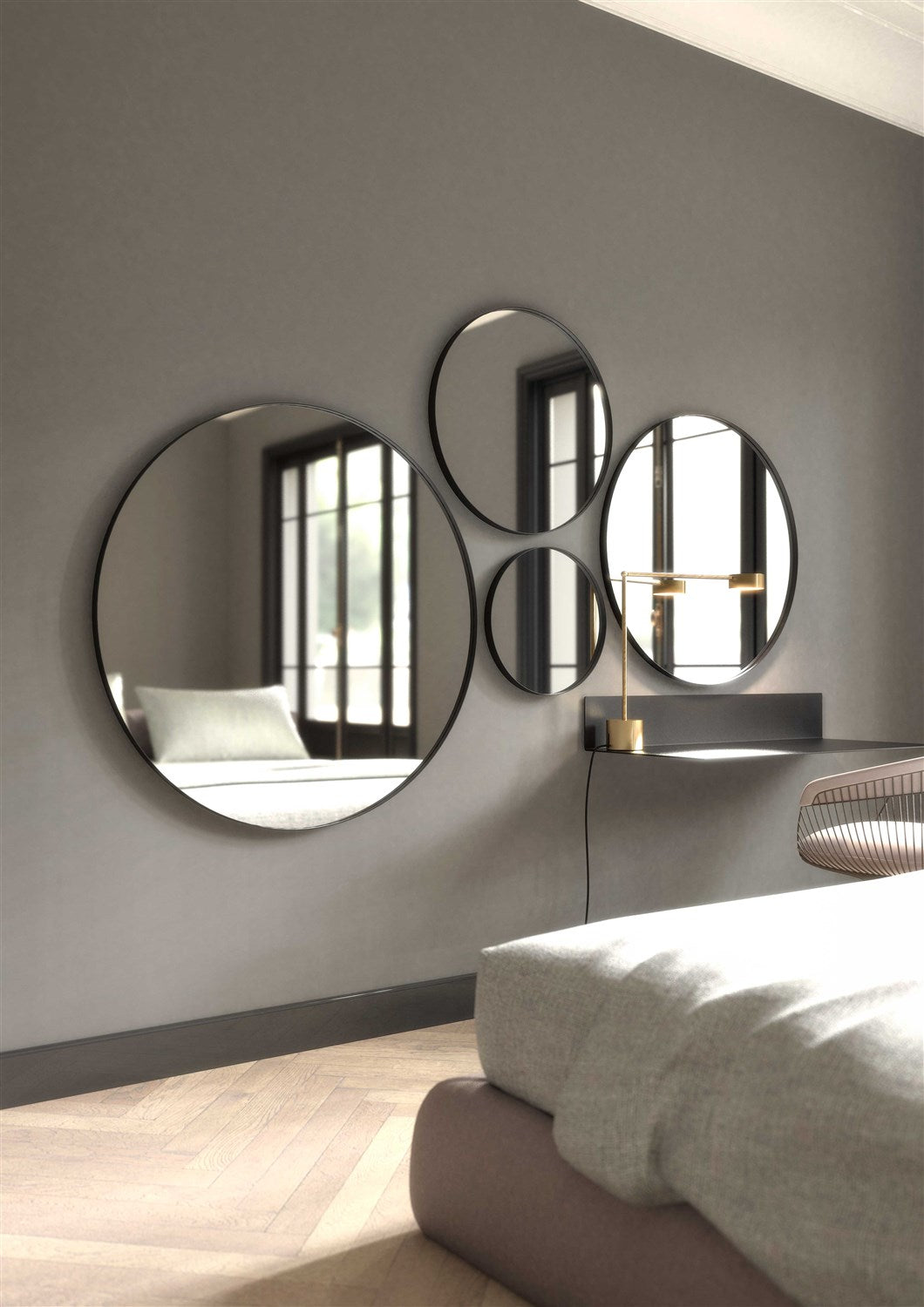 1 Stück Gewölbter Spiegel, Gewölbter Badezimmer-Wandspiegel,  Badezimmerspiegel Mit Metallrahmen, Kaminregal, Eingang, Schlafzimmer,  Flur