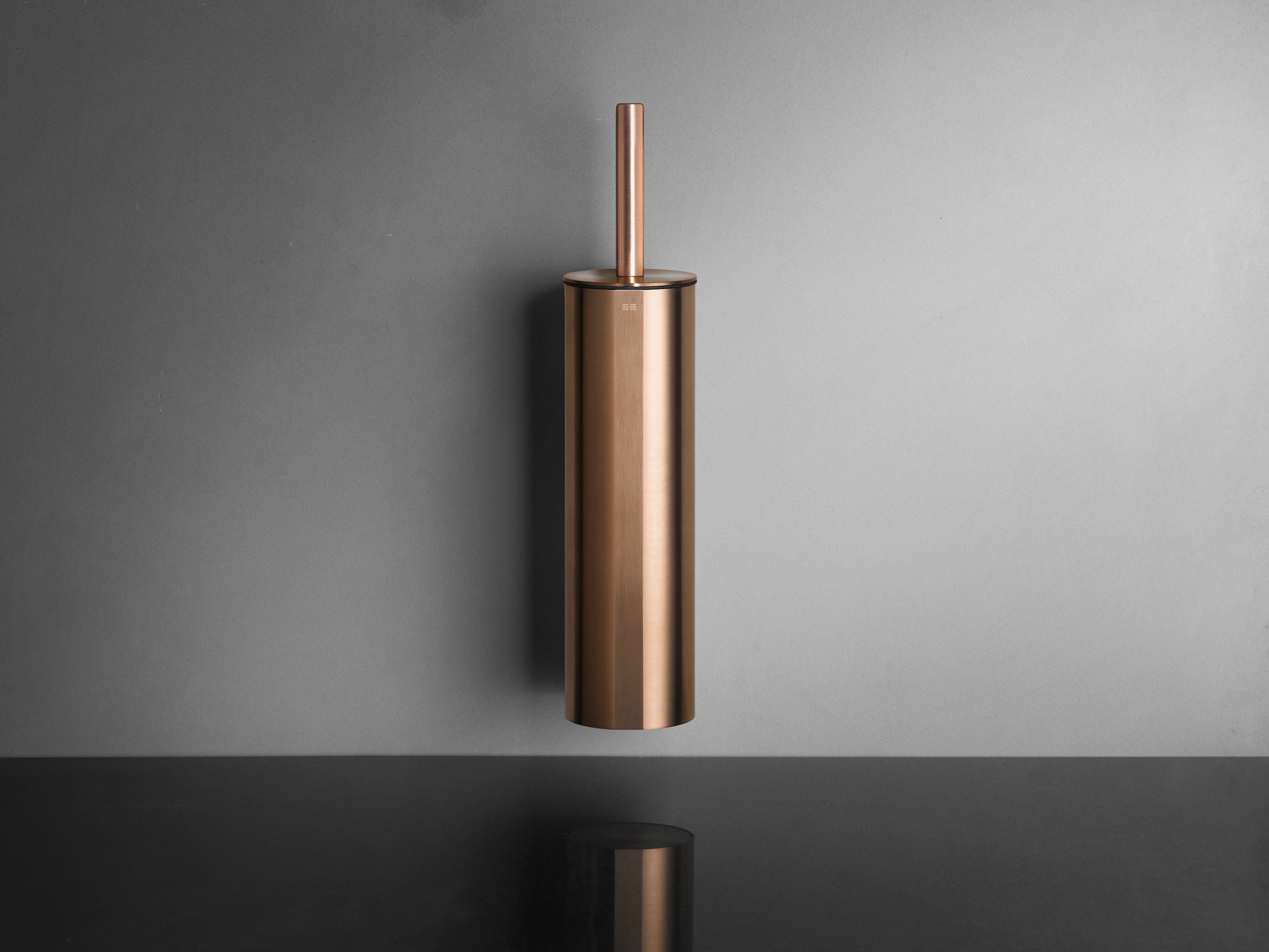 Unidrain Reframe wall toilet brush - brushed copper