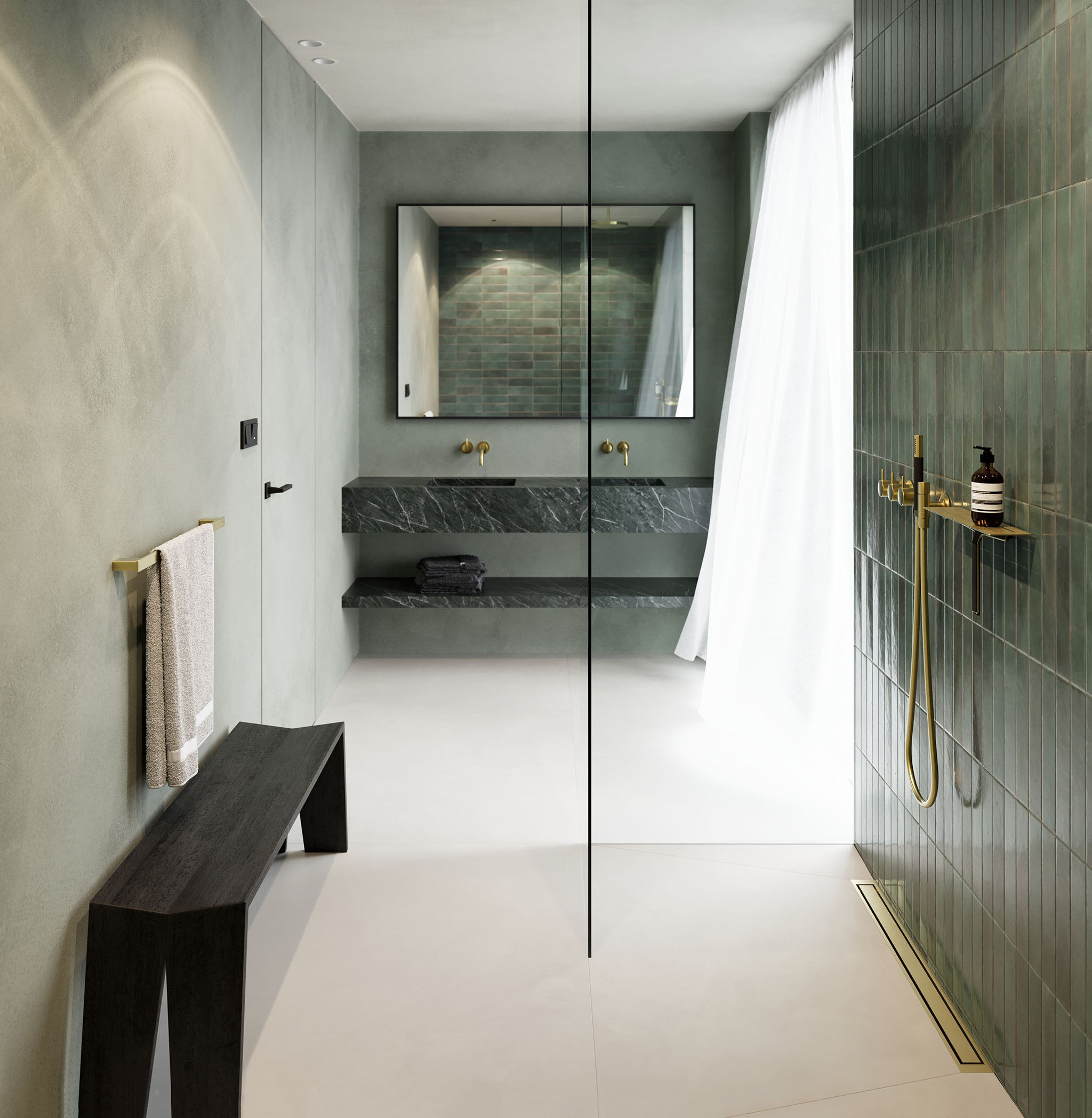 Shower shelf & squeegee set Reframe