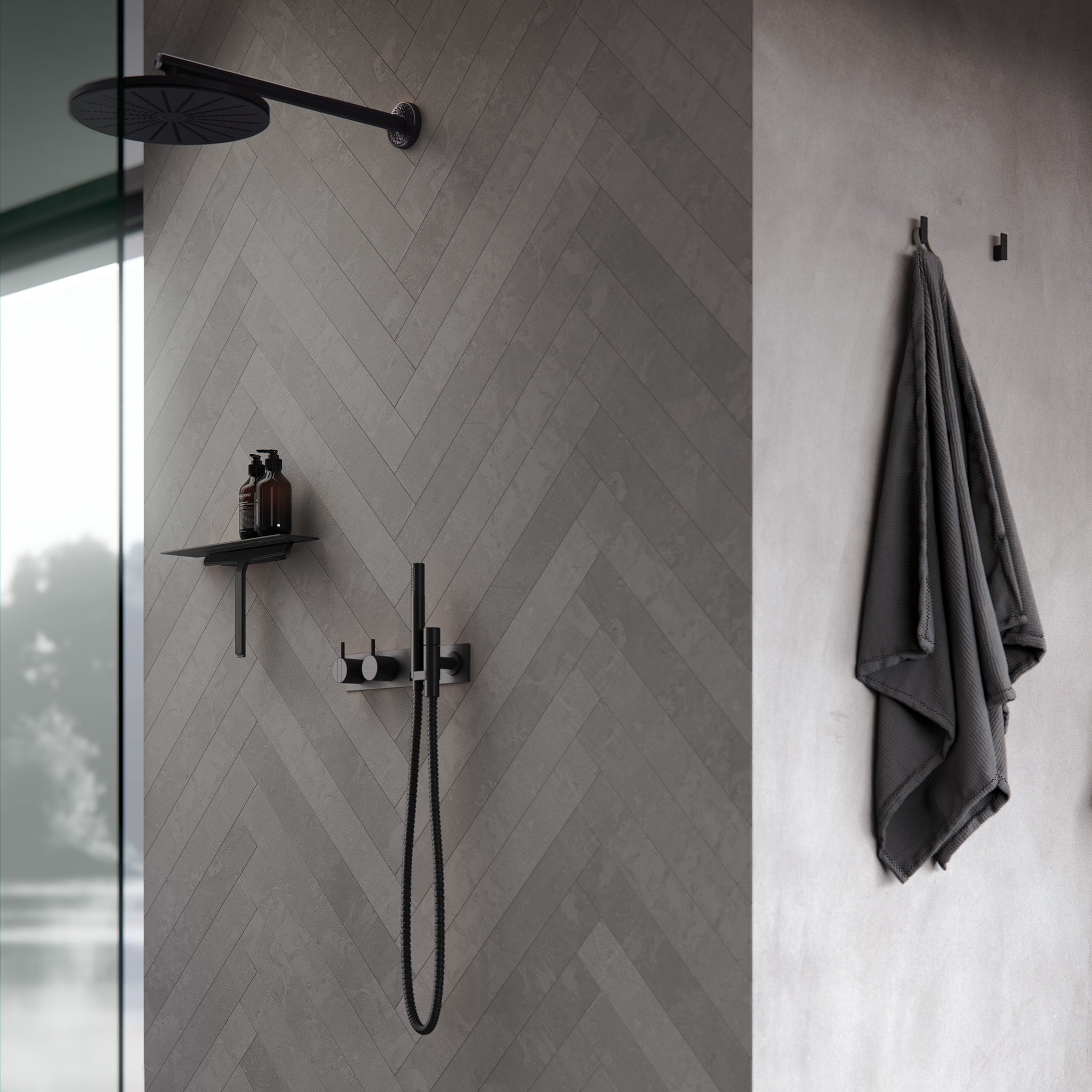 Shower shelf & squeegee set Reframe