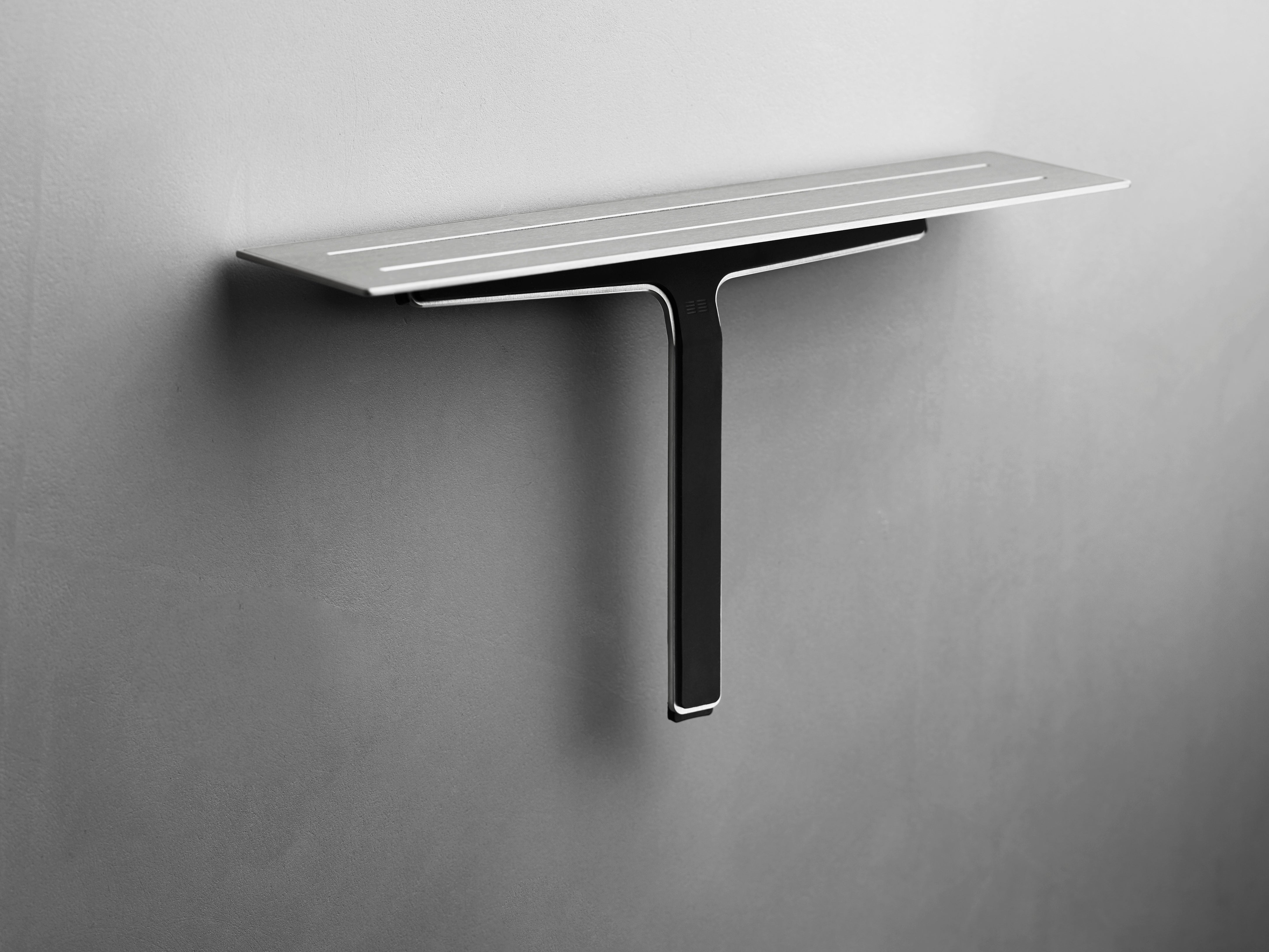 Unidrain Reframe Shower tray & Wiper - brushed stainless steel