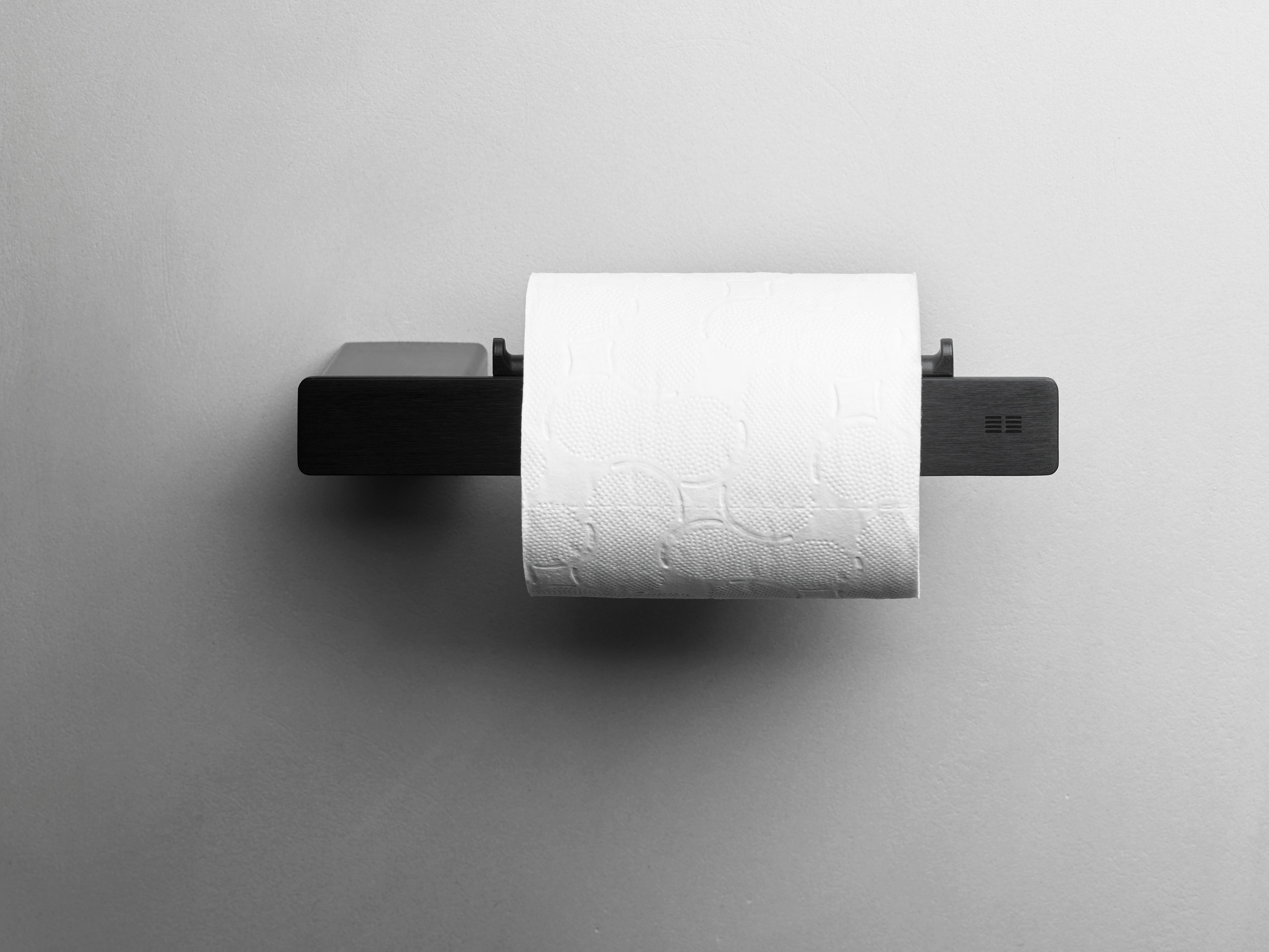 Unidrain Reframe Toilettenpapierhalter - Schwarz gebürstet