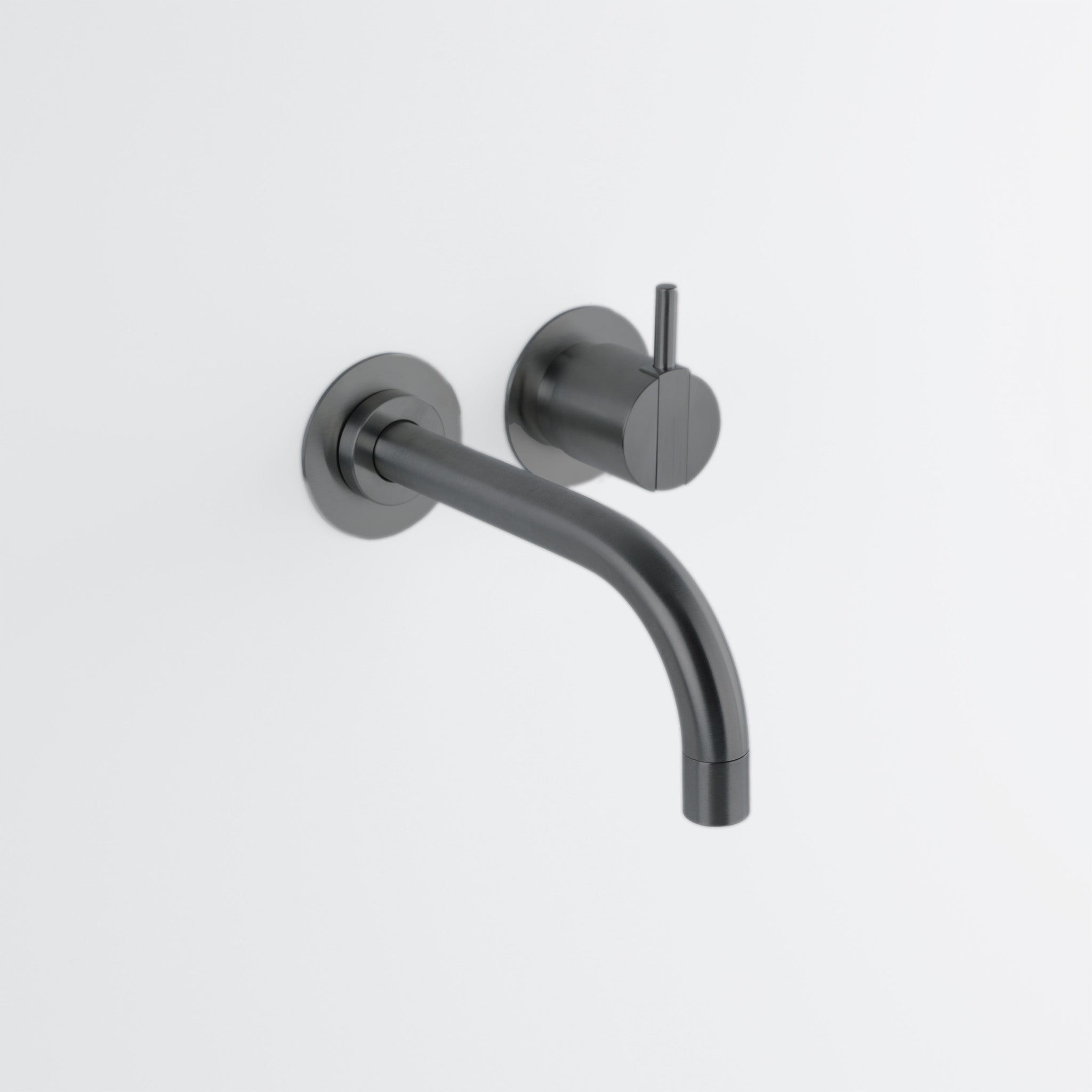 Vola Waschtischarmatur 111X schwarz gebuerstet mit Griff rechts, elegante Designarmatur fuer anspruchsvolle Baeder.