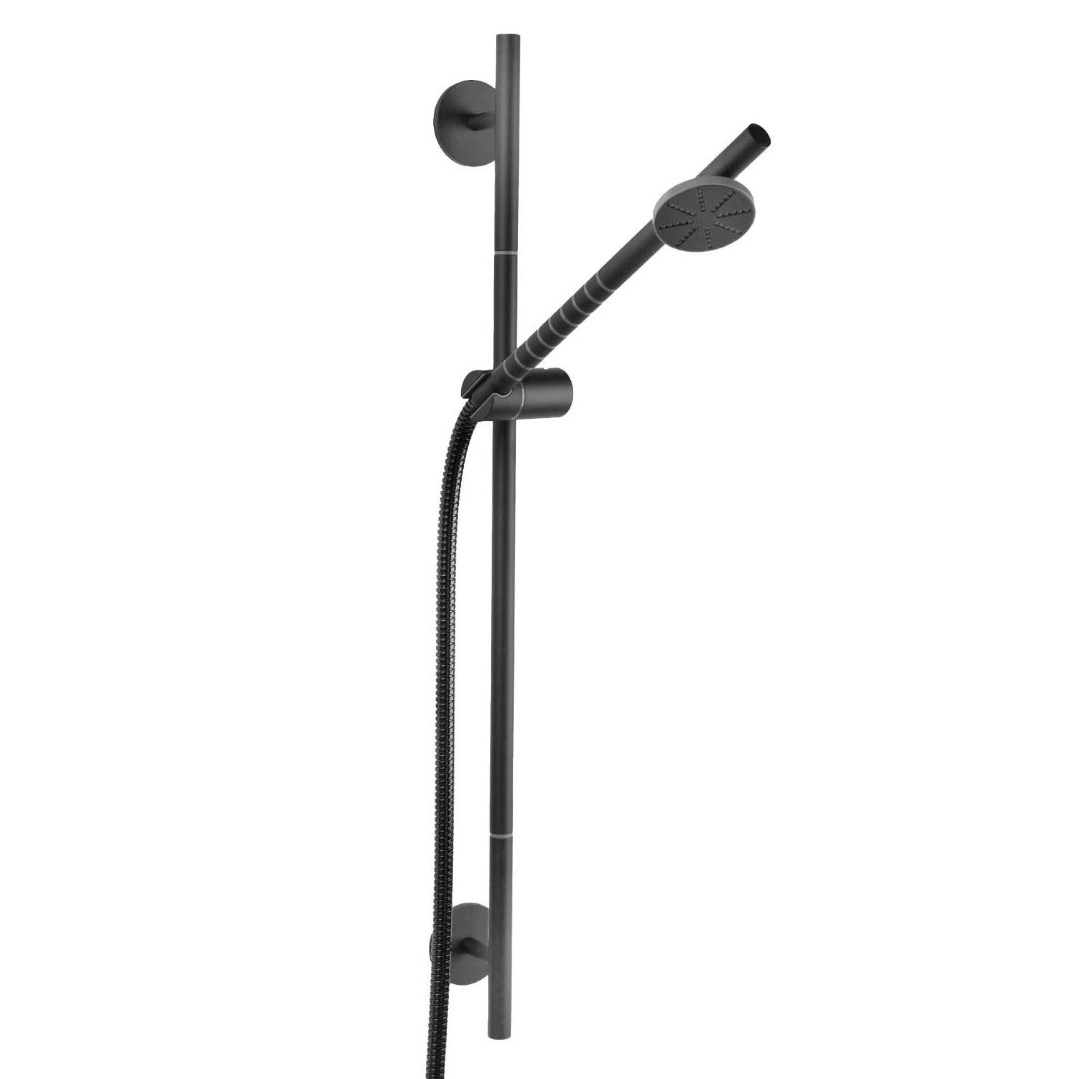 Vola Brauseset T65 in Schwarz matt – modernes, pulverbeschichtetes Duschset mit klarer Linienführung und minimalistischer Optik.