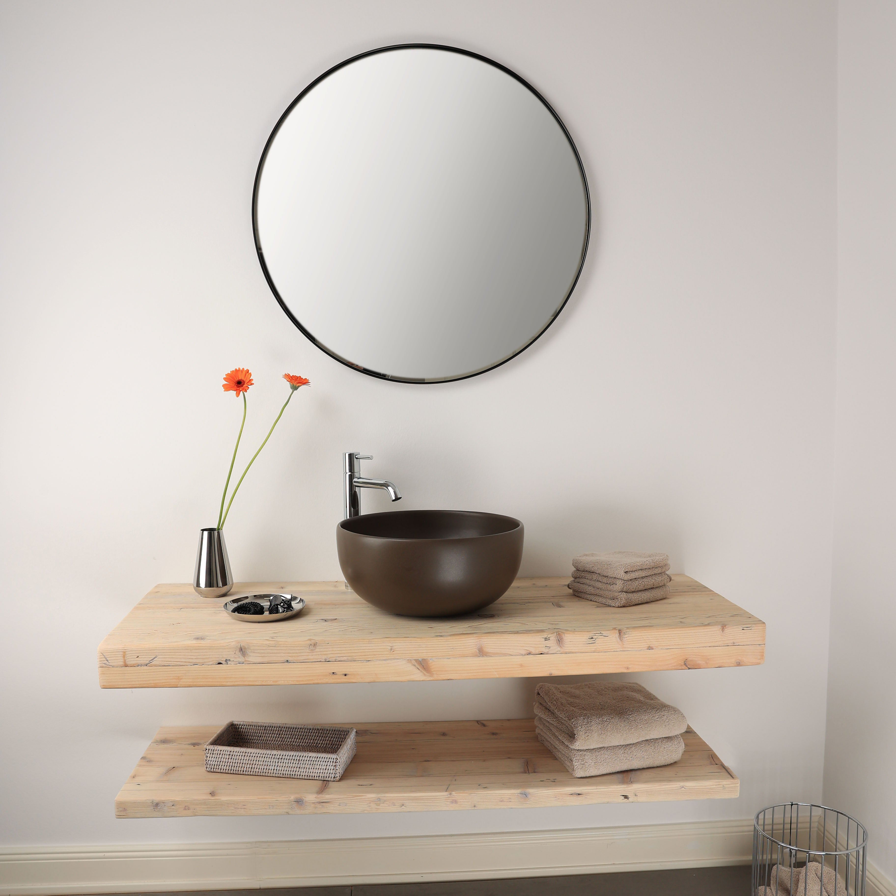 Reclaimed wood vanity - Up to 55 x 130 cm