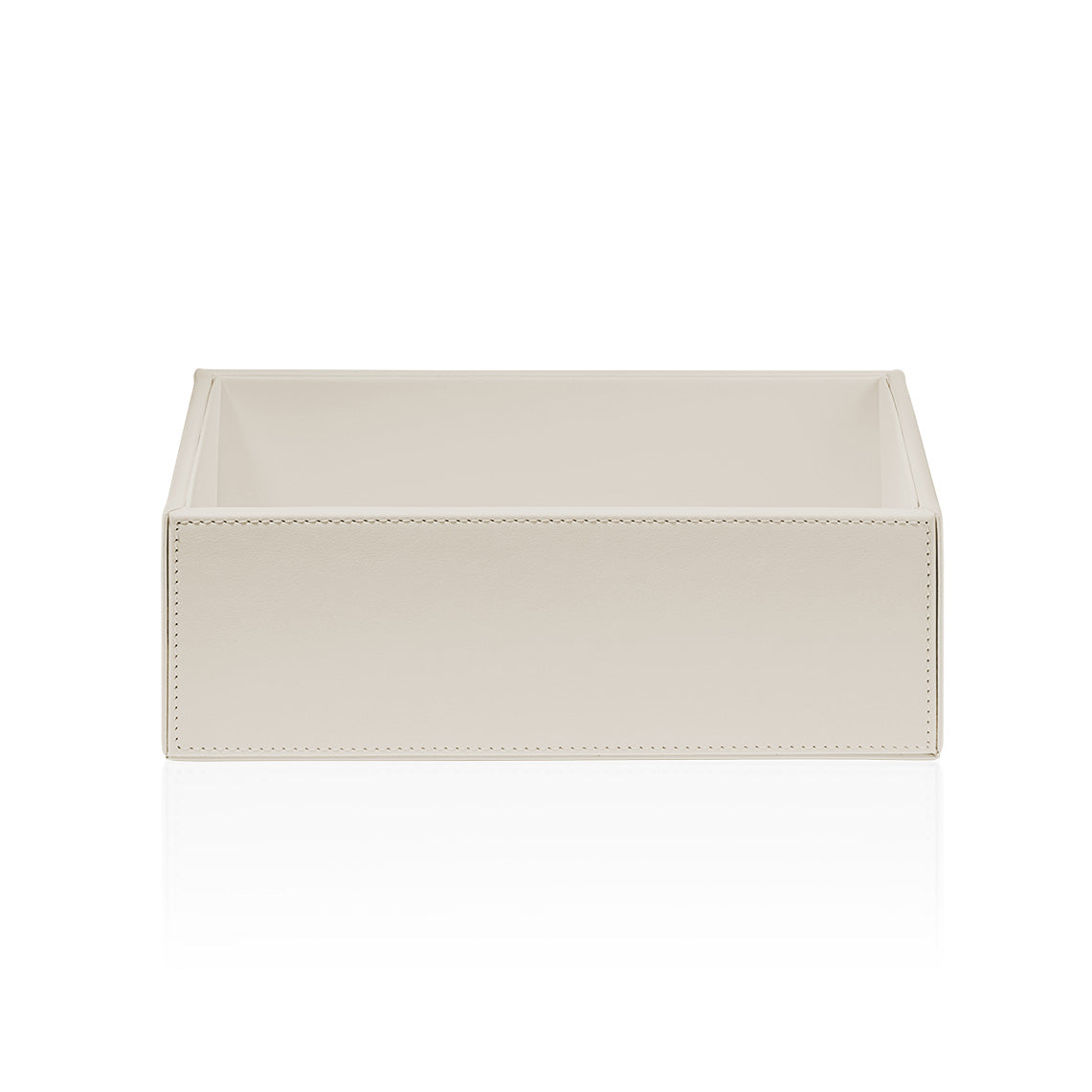 Decor Walther Brownie BOD2 Utensilienbehälter mittel veganes Kunstleder Sandbeige Bad-Aufbewahrung