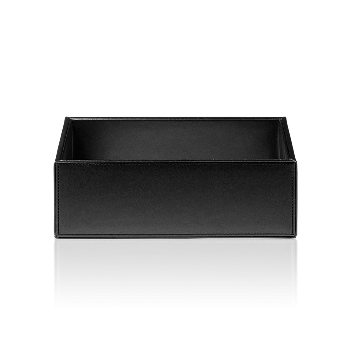 Decor Walther Brownie BOD2 Utensilienbehälter mittel veganes Kunstleder Schwarz Bad-Aufbewahrung