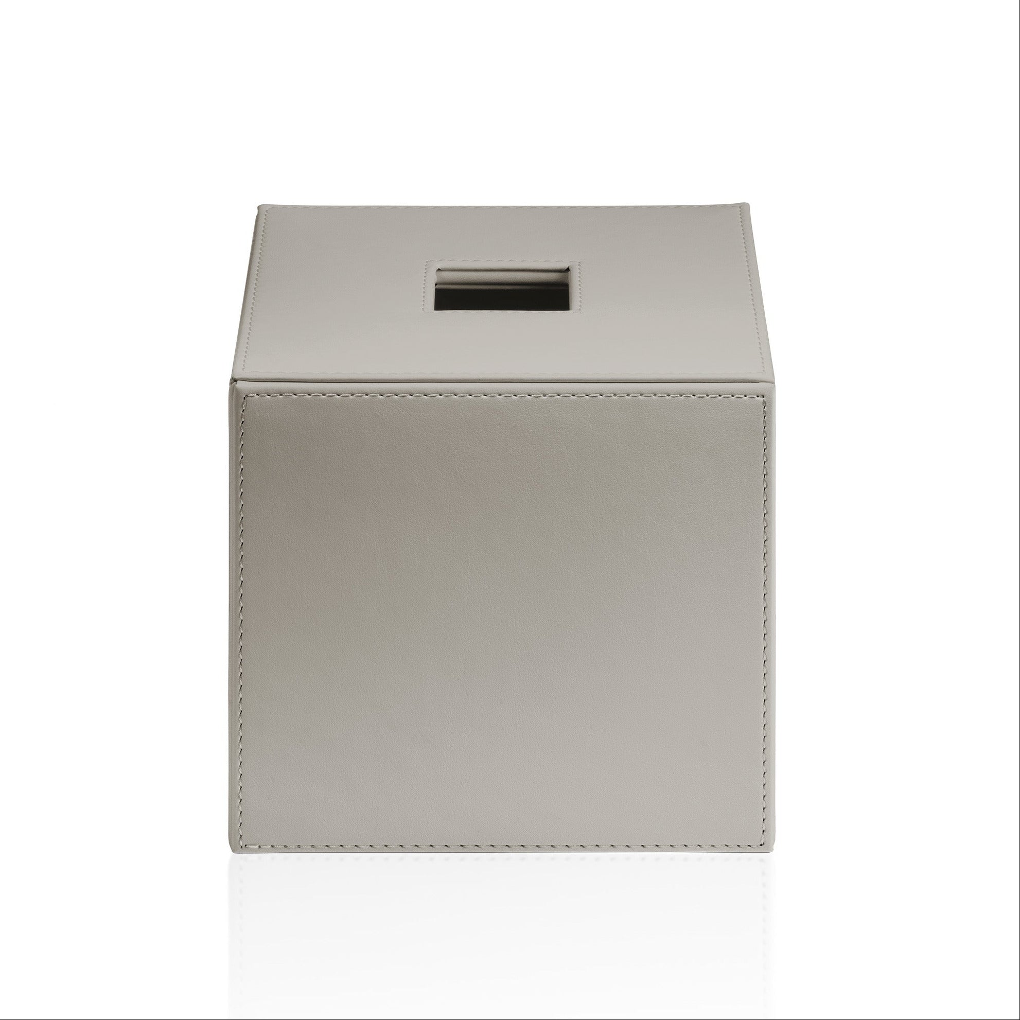 Decor Walther Brownie KB 41 Kosmetiktuchbox quadratisch veganes Kunstleder Taupe Lederoptik