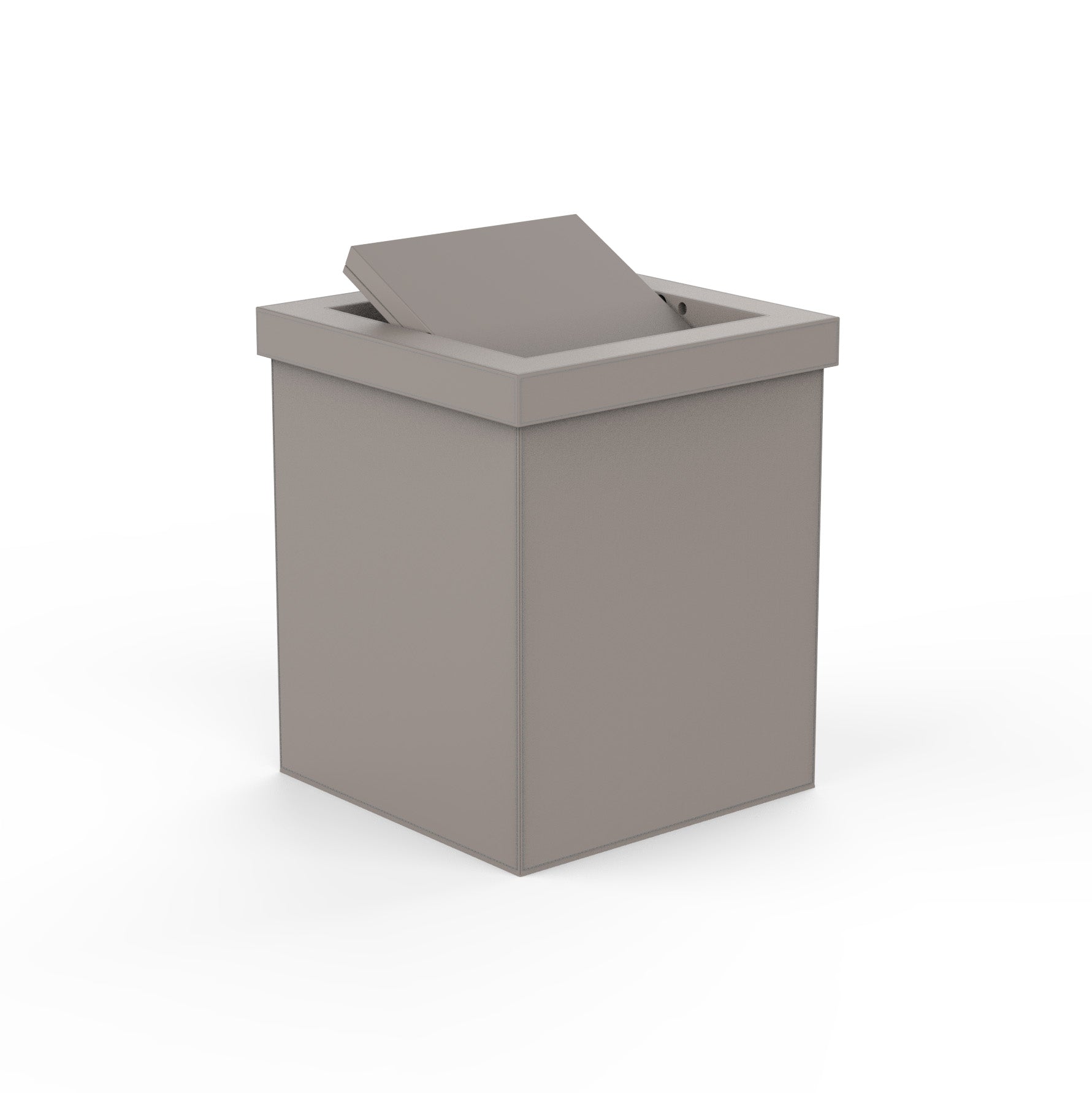 Decor Walther Brownie PKMD Mülleimer 10,5 Liter Schwingdeckel veganes Kunstleder Taupe