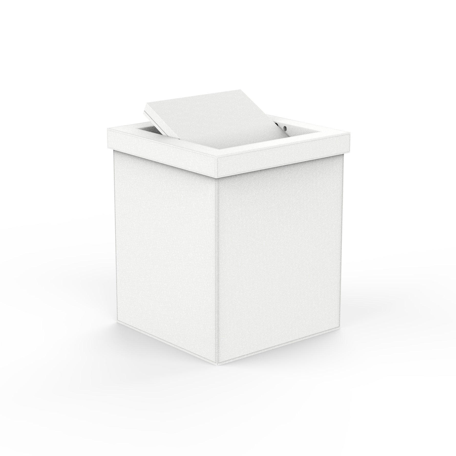 Decor Walther Brownie PKMD Mülleimer 10,5 Liter Schwingdeckel veganes Kunstleder Weiß