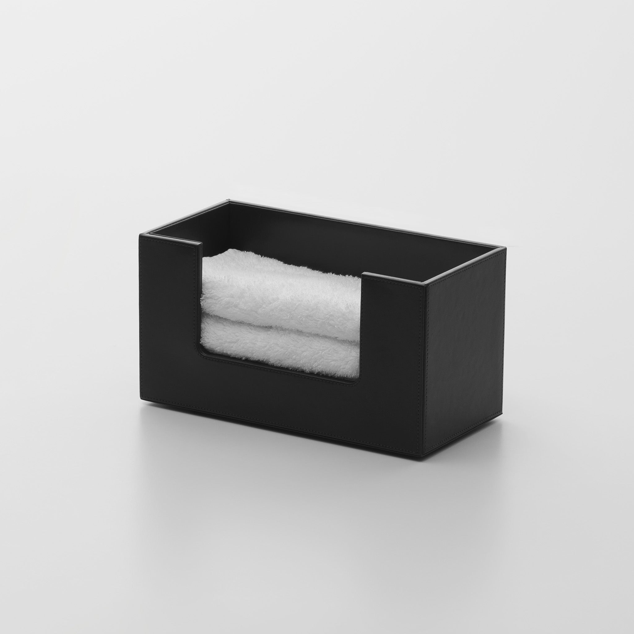 Decor Walther Brownie PTB Papierhandtuchspender veganes Kunstleder Schwarz Tuchbox