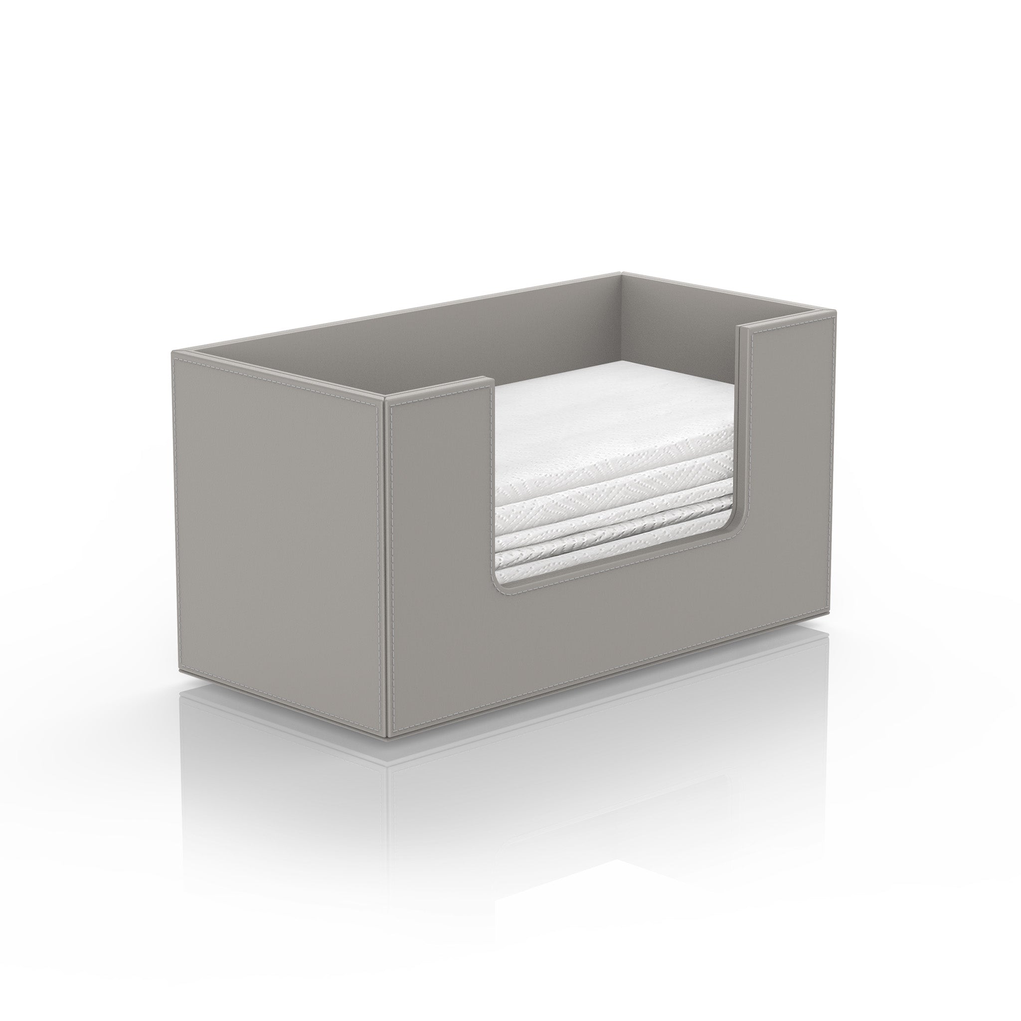 Decor Walther Brownie PTB Papierhandtuchspender veganes Kunstleder Taupe Tuchbox