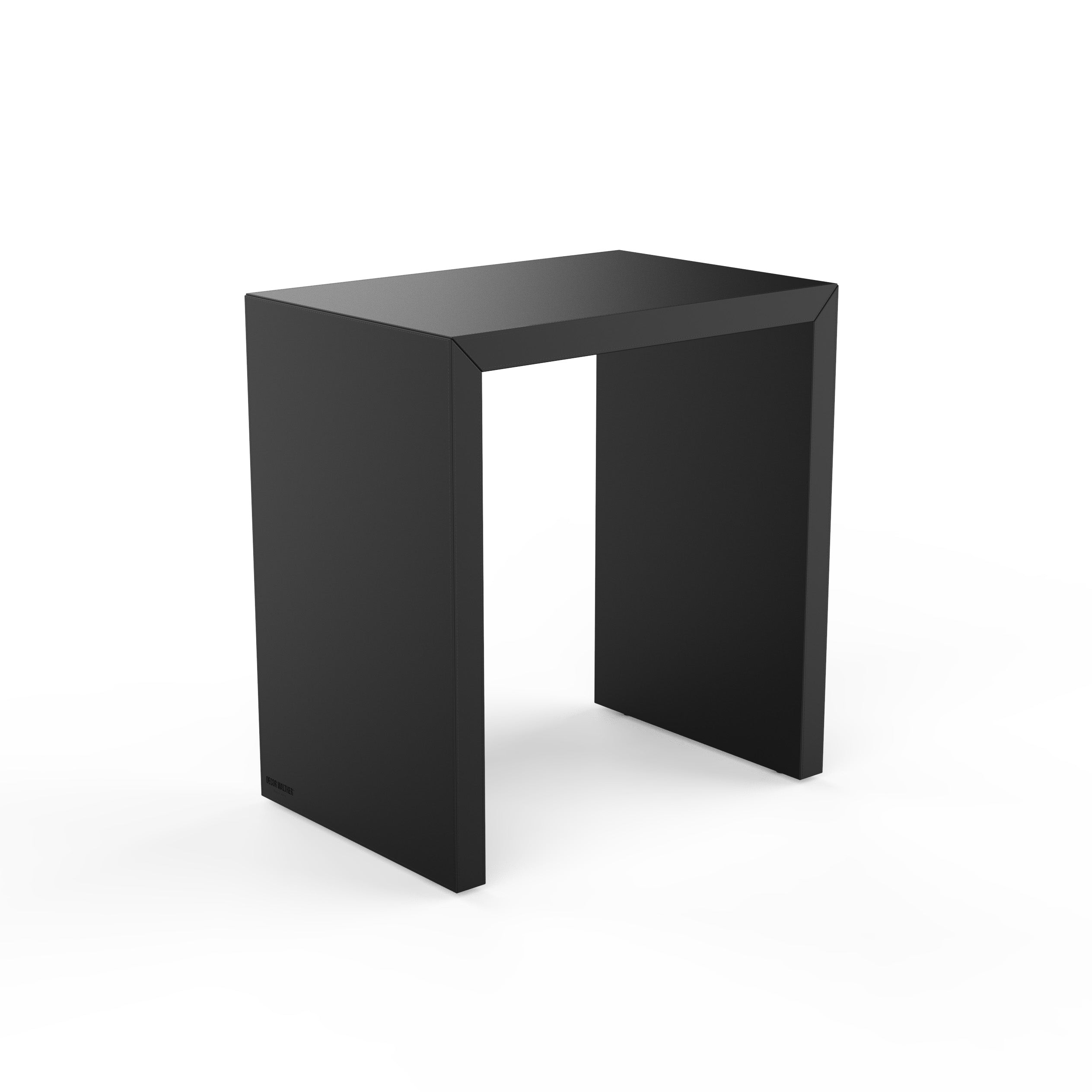 Decor Walther Brownie SIDE Badhocker Sitzhocker veganes Kunstleder Schwarz wasserfest