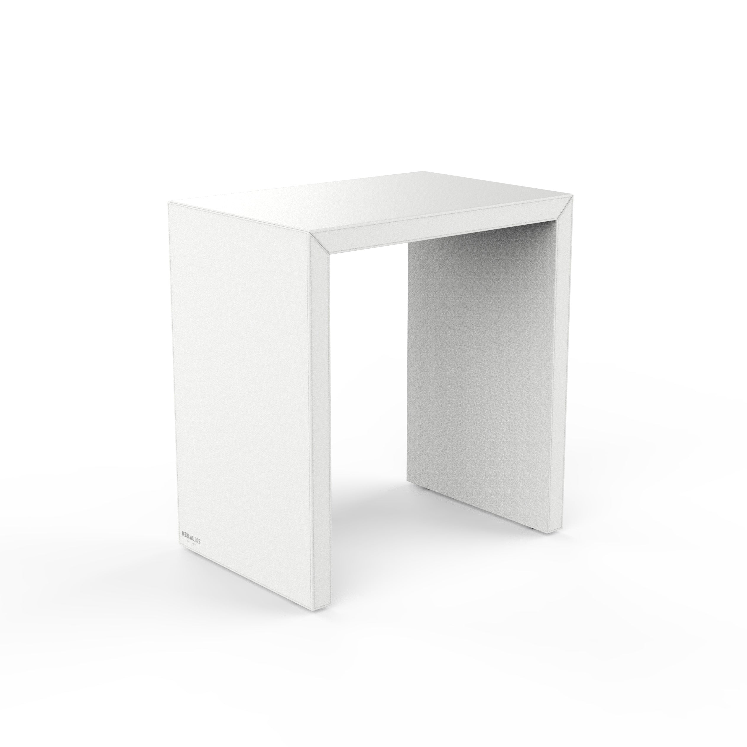 Decor Walther Brownie SIDE Badhocker Sitzhocker veganes Kunstleder Weiß wasserfest