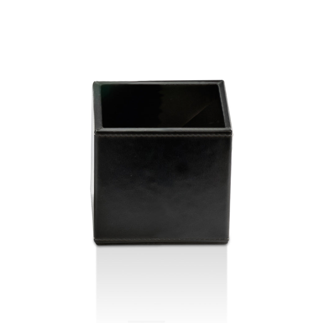 Decor Walther Brownie UB Utensilienbehälter veganes Kunstleder Schwarz Mehrzweckdose