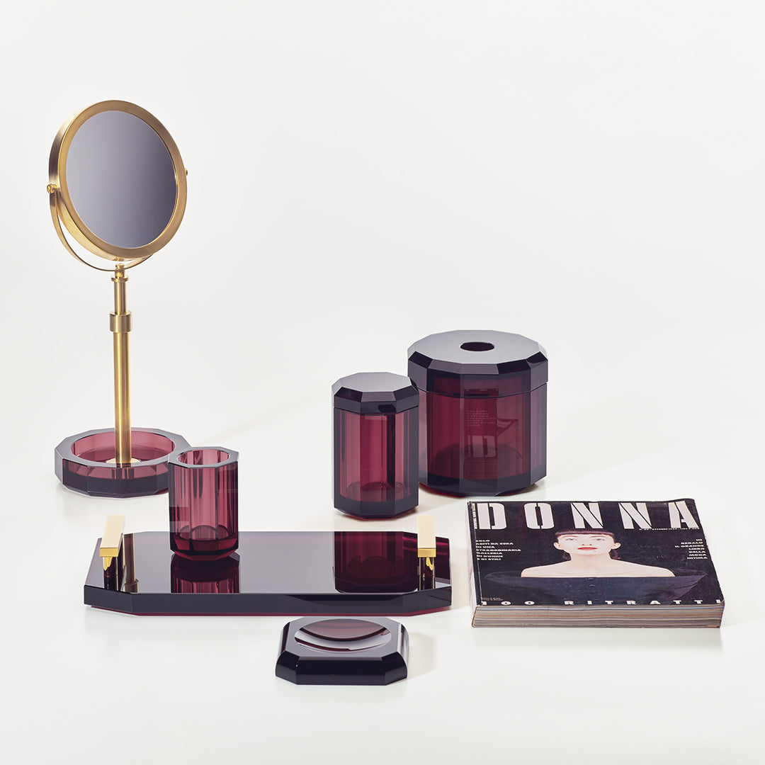 Decor Walther neue Farben in der Kristall Kollektion. Edle Rote Glas Accessoires für das Badezimmer.