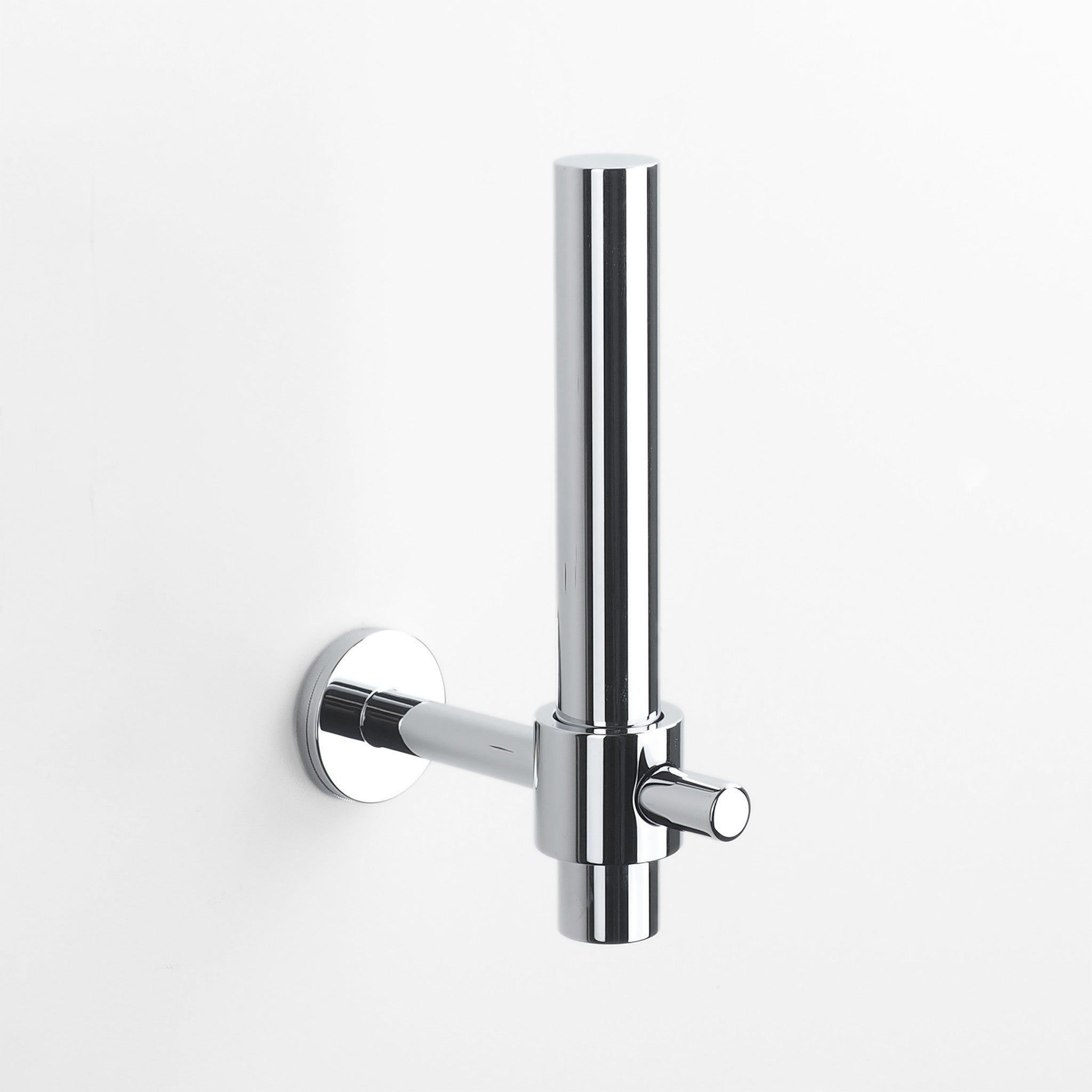Vola Ersatzpapierhalter in Chrom – minimalistischer WC-Rollenhalter für Ersatz-Toilettenpapier, elegantes Badaccessoire.